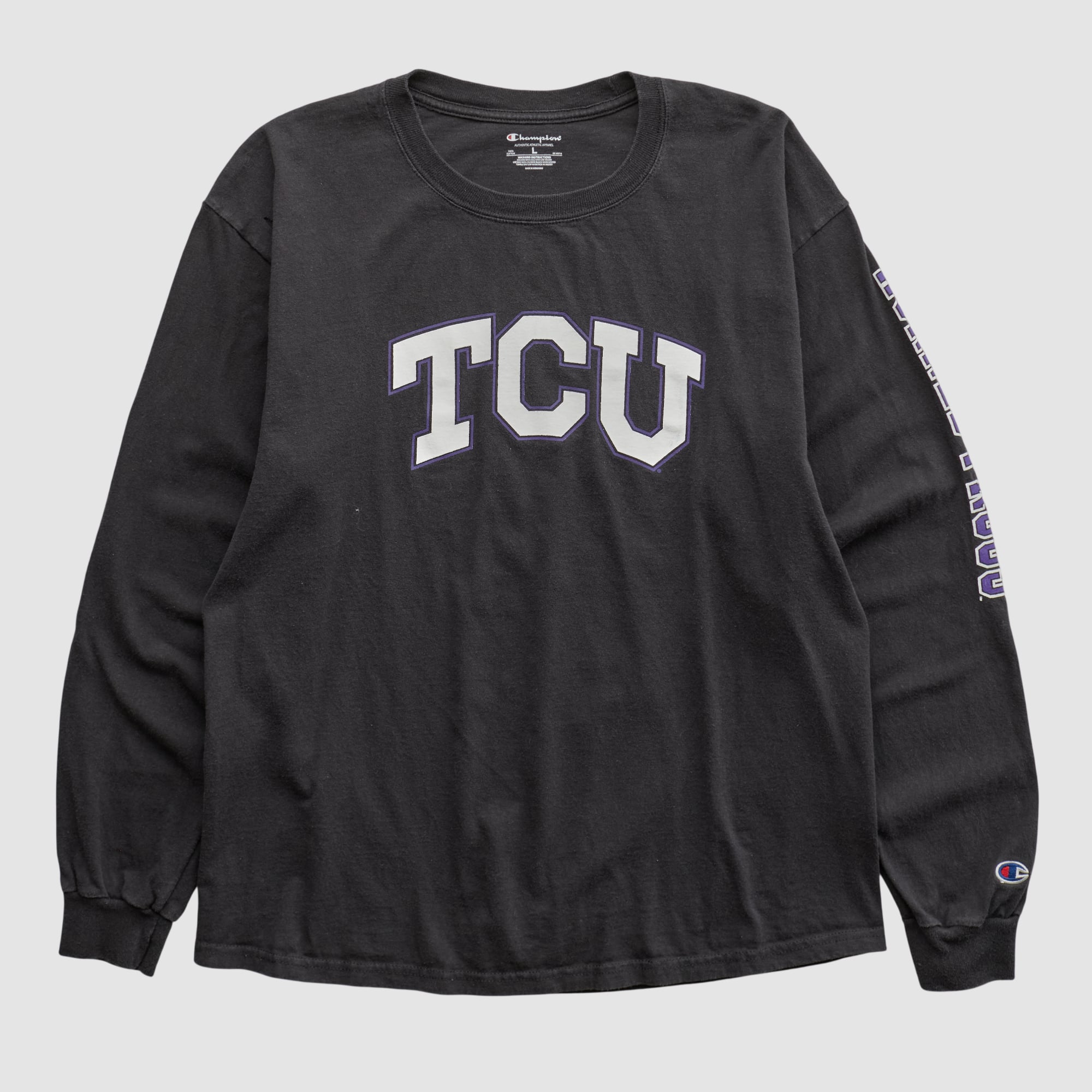 TCU Horned Frogs Champion 2010s Long Sleeve T-shirt - Black - M