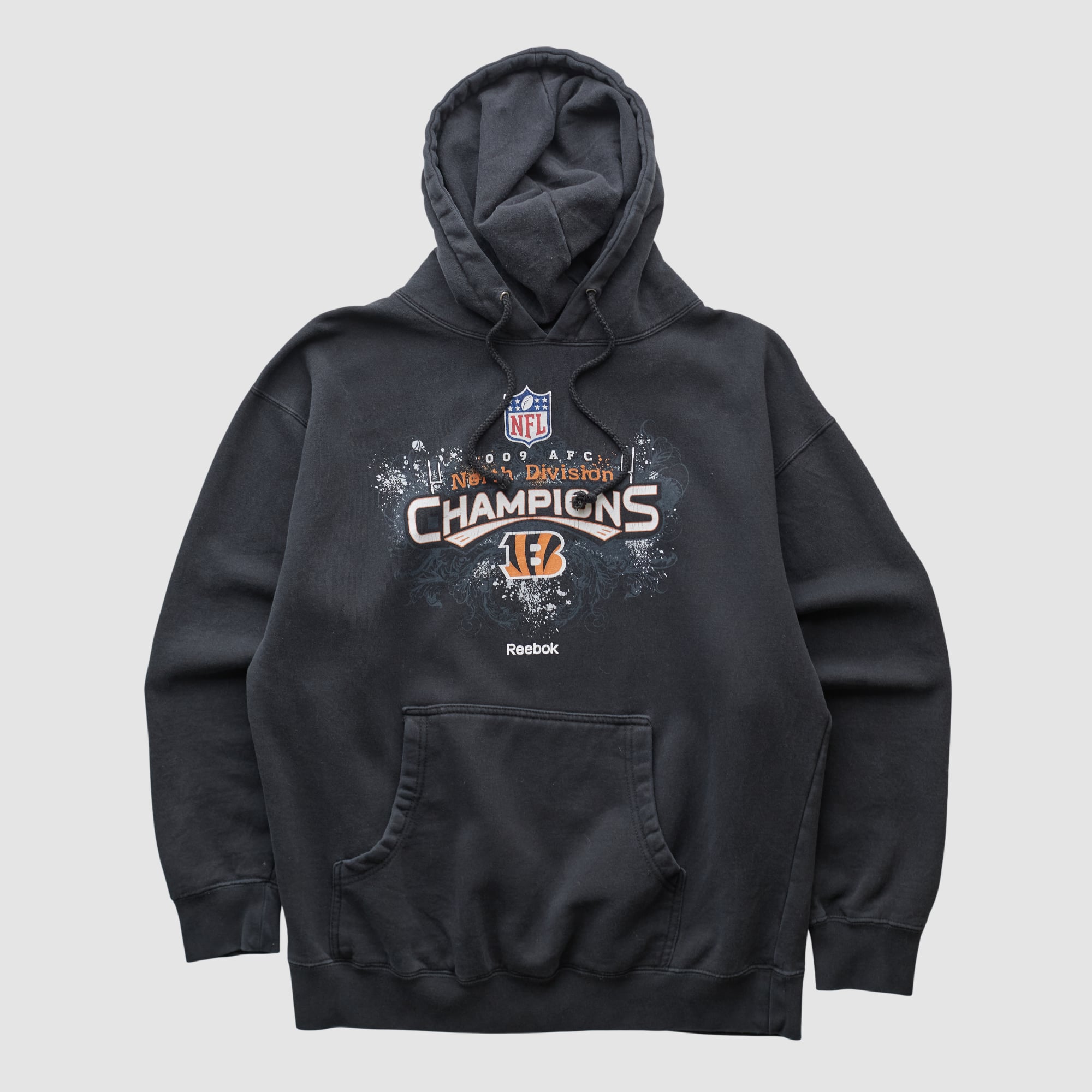 Cincinnati Bengals Reebok 2009 Hooded Pullover Sweatshirt - Black - S