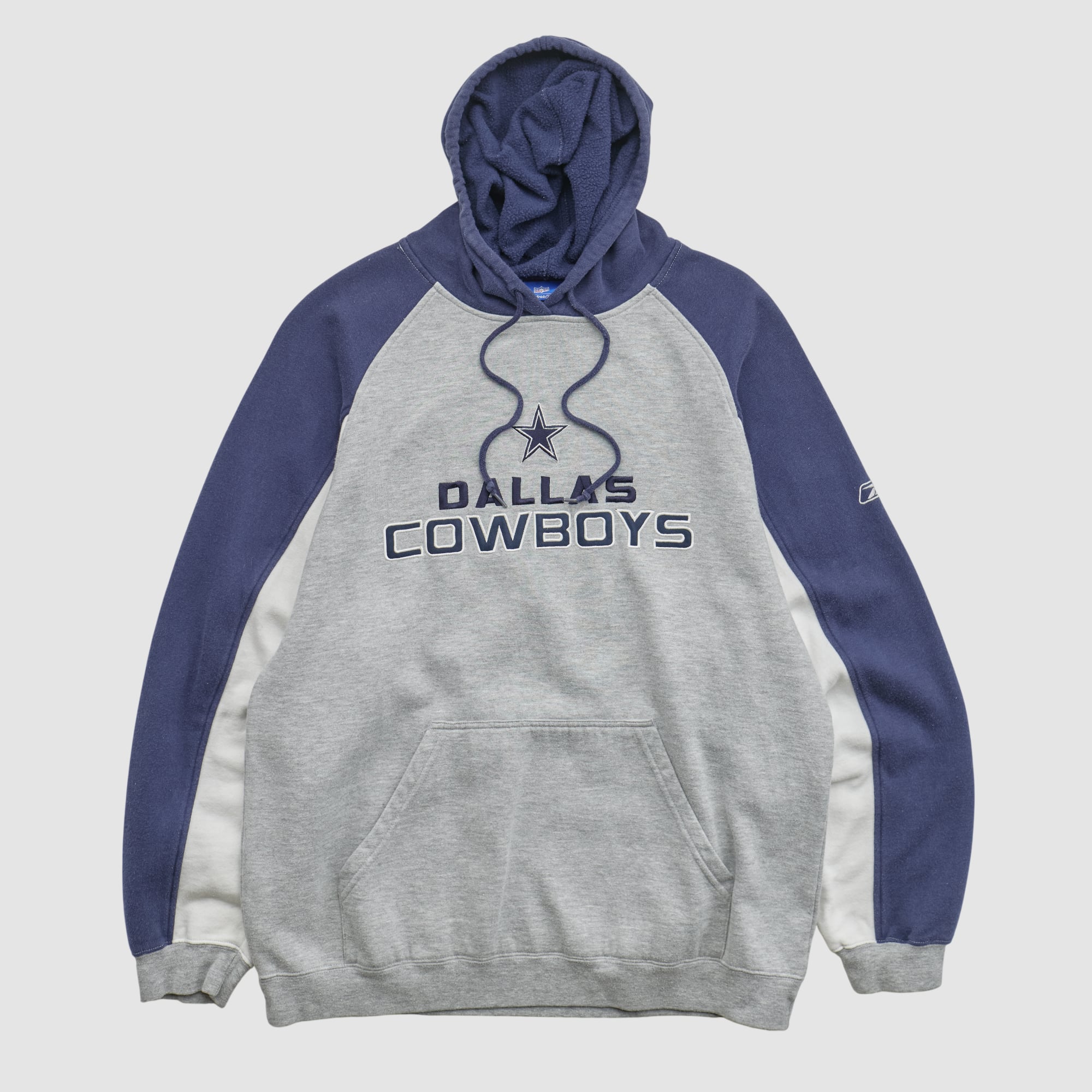 Dallas Cowboys Reebok 2000s Hooded Pullover Sweatshirt - Heather Gray - M