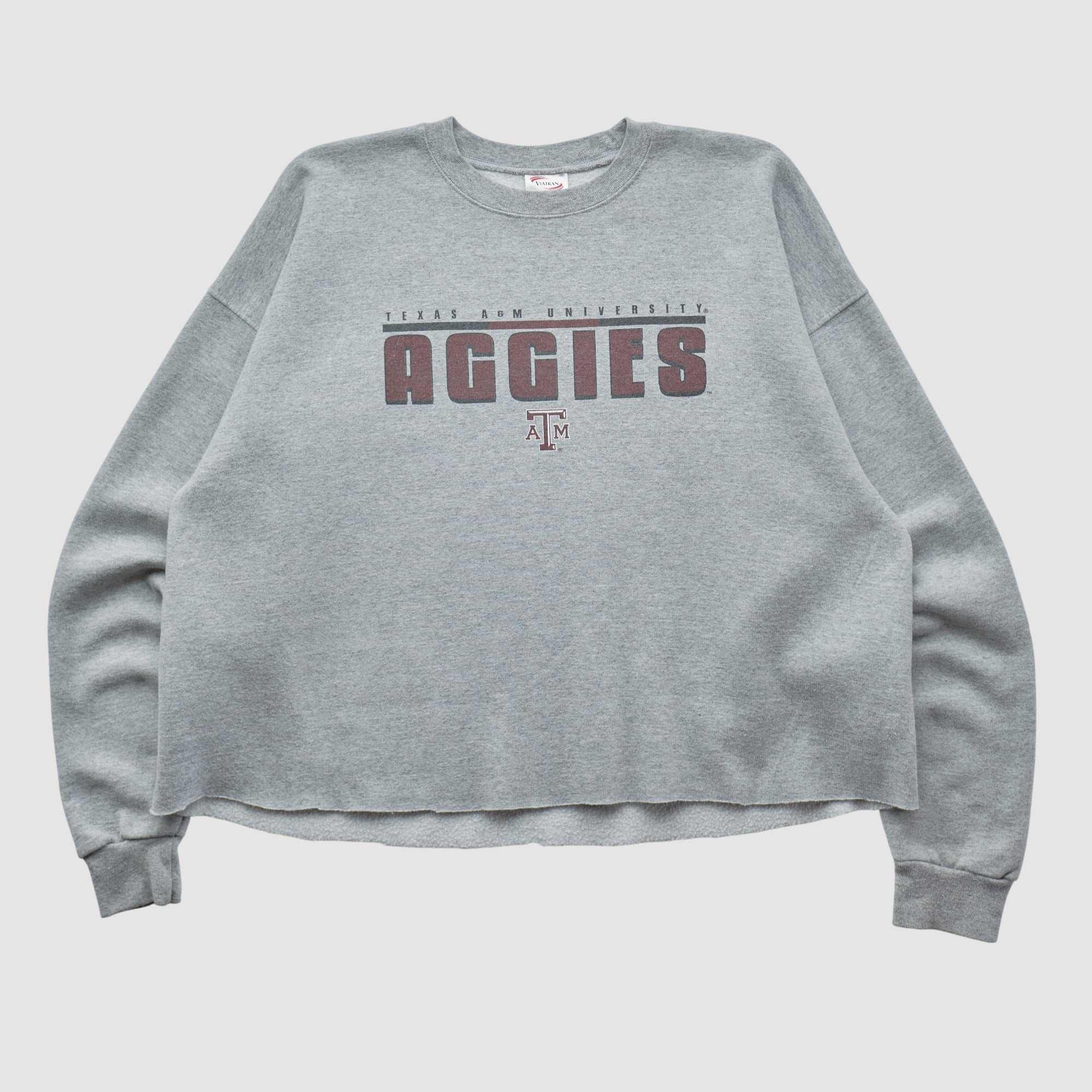 Texas A&M Aggies Viatran 2000s Pullover Sweatshirt - Heather Gray - L