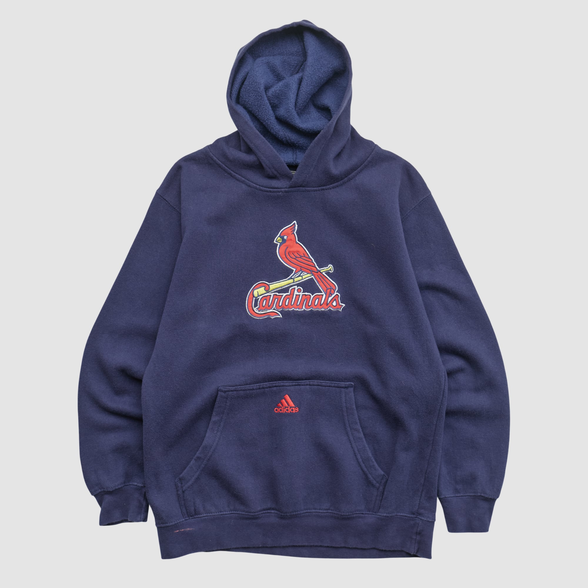 St. Louis Cardinals Adidas 2010s Hooded Pullover Sweatshirt - Navy - XS