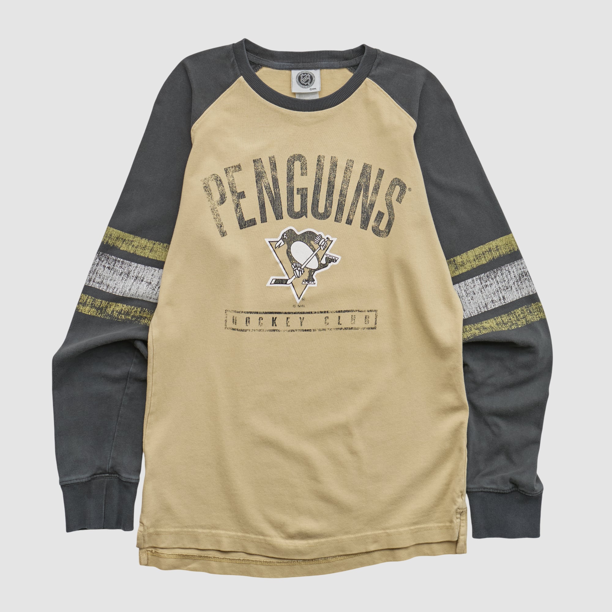 Pittsburgh Penguins NHL 2000s Long Sleeve T-shirt - Tan - S