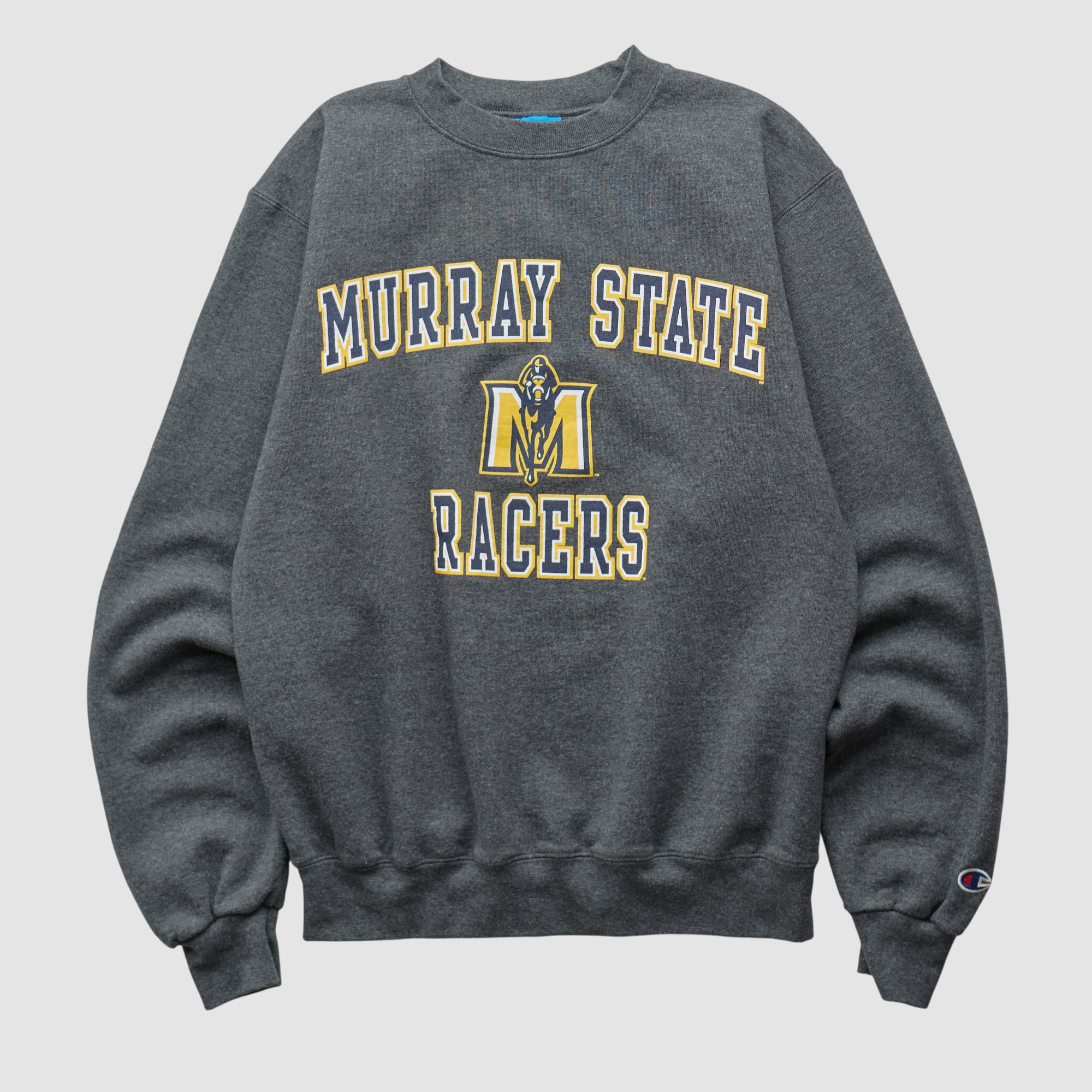 Murray St. Racers Champion 2010s Pullover Sweatshirt - Dark Heather Gray - XS