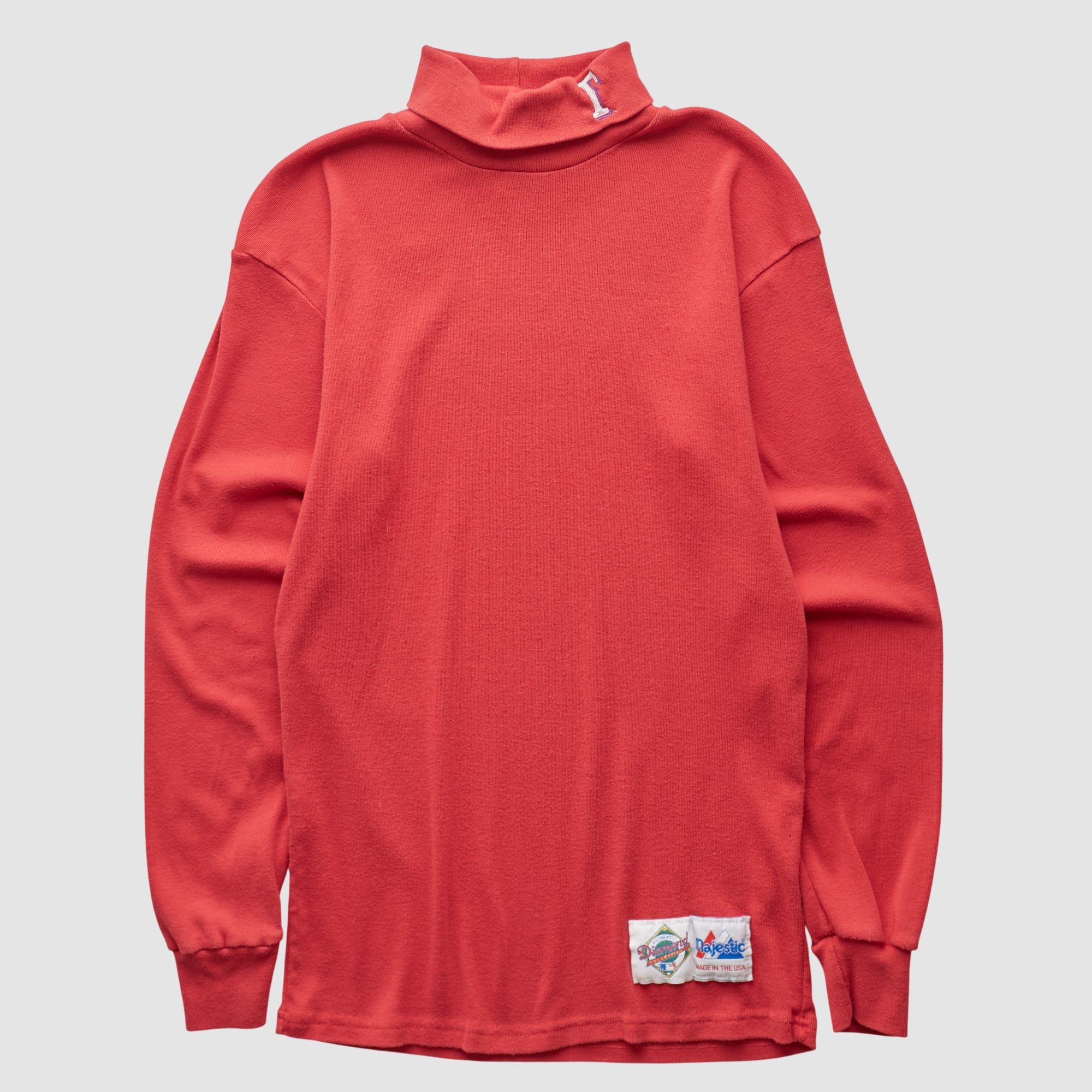 Texas Rangers Majestic 90s Long Sleeve T-shirt - Red - S