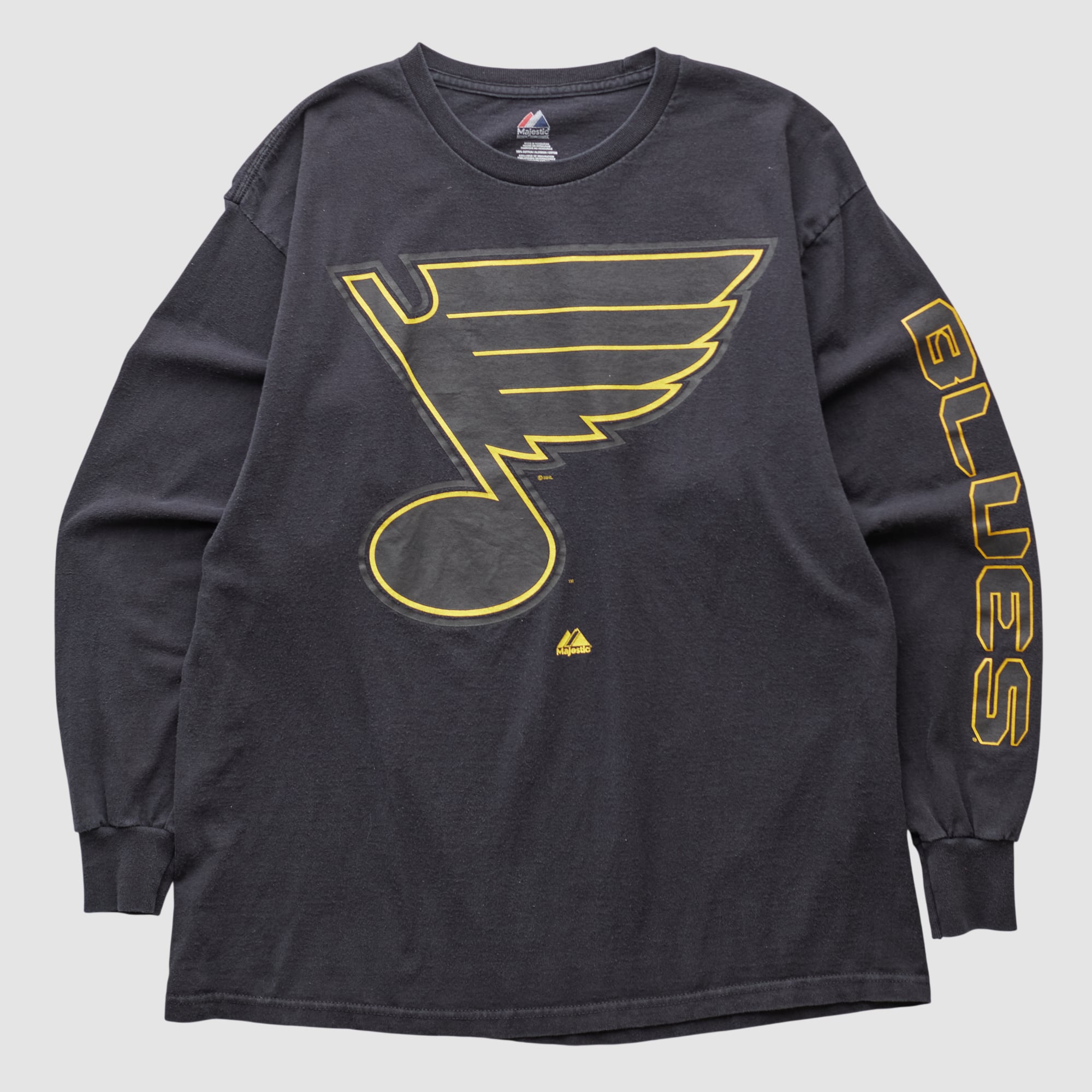 St. Louis Blues Majestic 2000s Long Sleeve T-shirt - Black - S