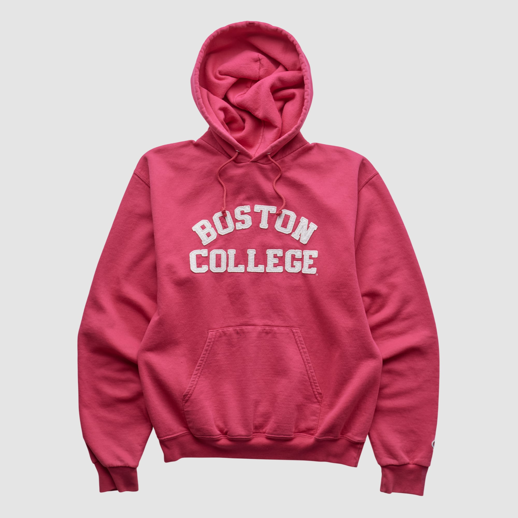 Boston College Eagles Champion 2000s Hooded Pullover Sweatshirt - Pink - XS