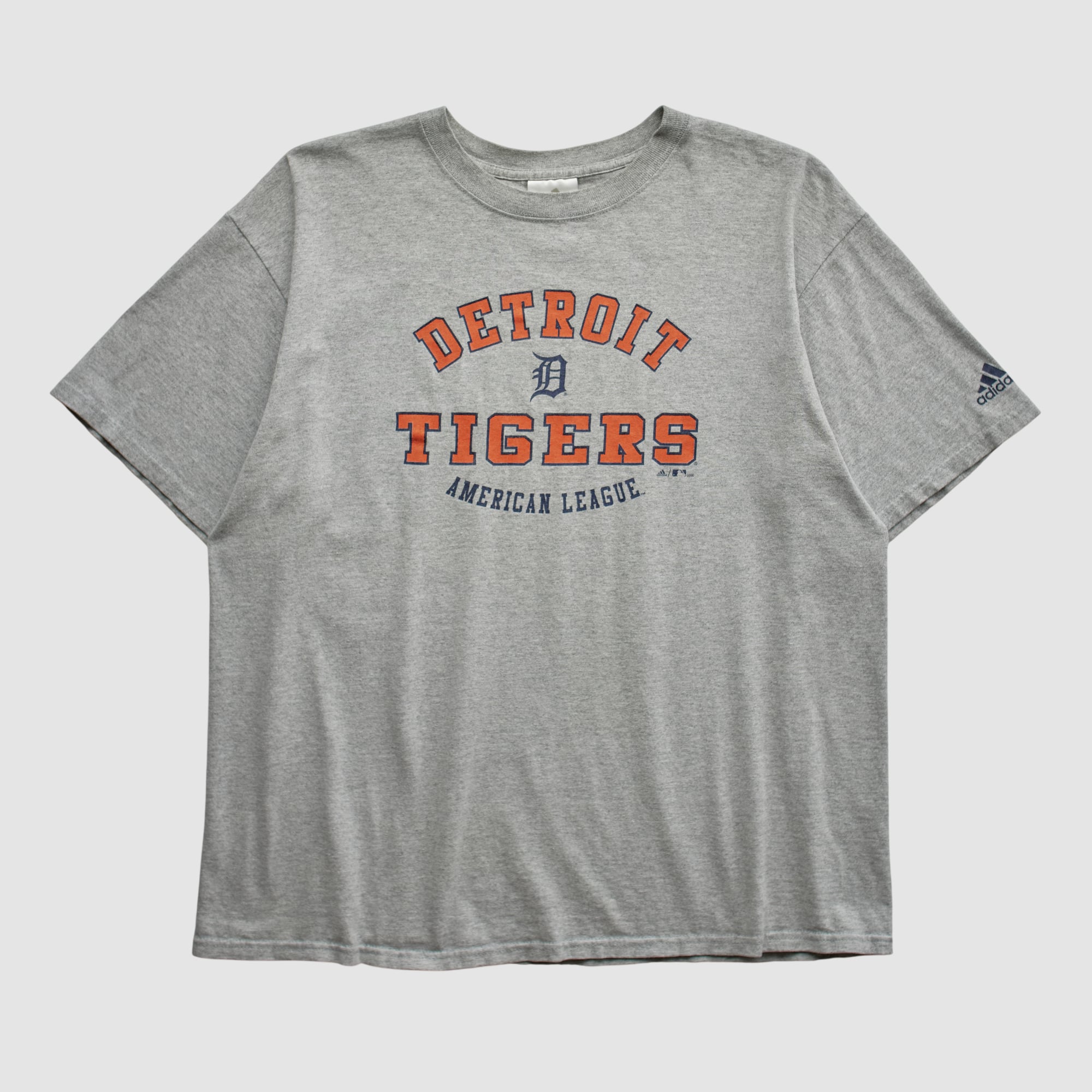 Detroit Tigers Adidas 2000s T-shirt - Heather Gray - M