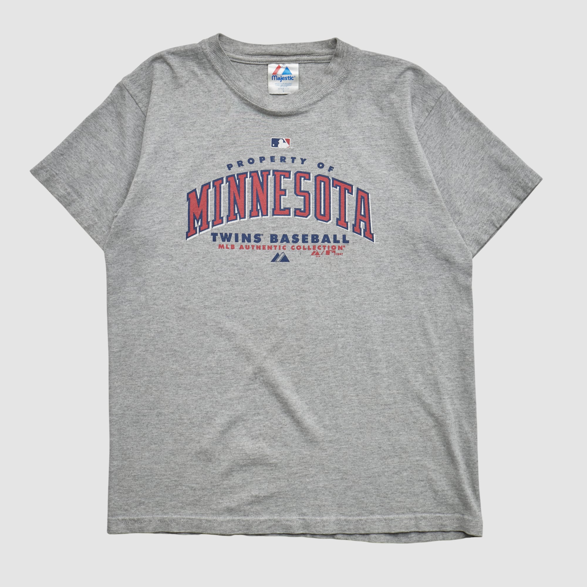 Minnesota Twins Majestic 2007 T-shirt - Heather Gray - XS