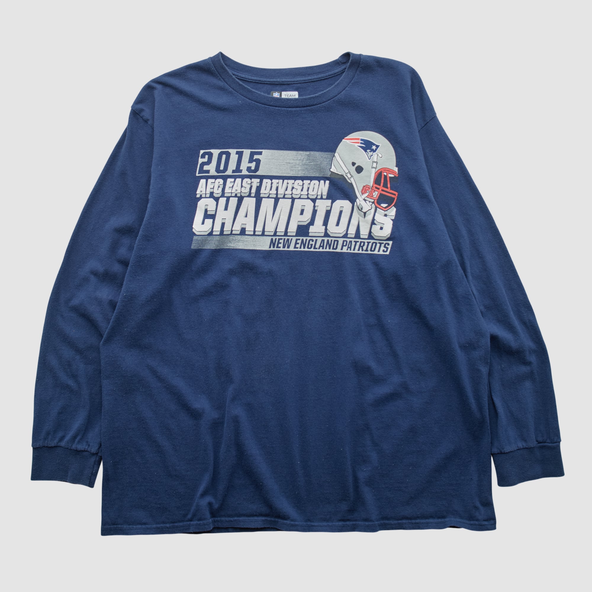New England Patriots NFL 2015 Long Sleeve T-shirt - Navy - XL