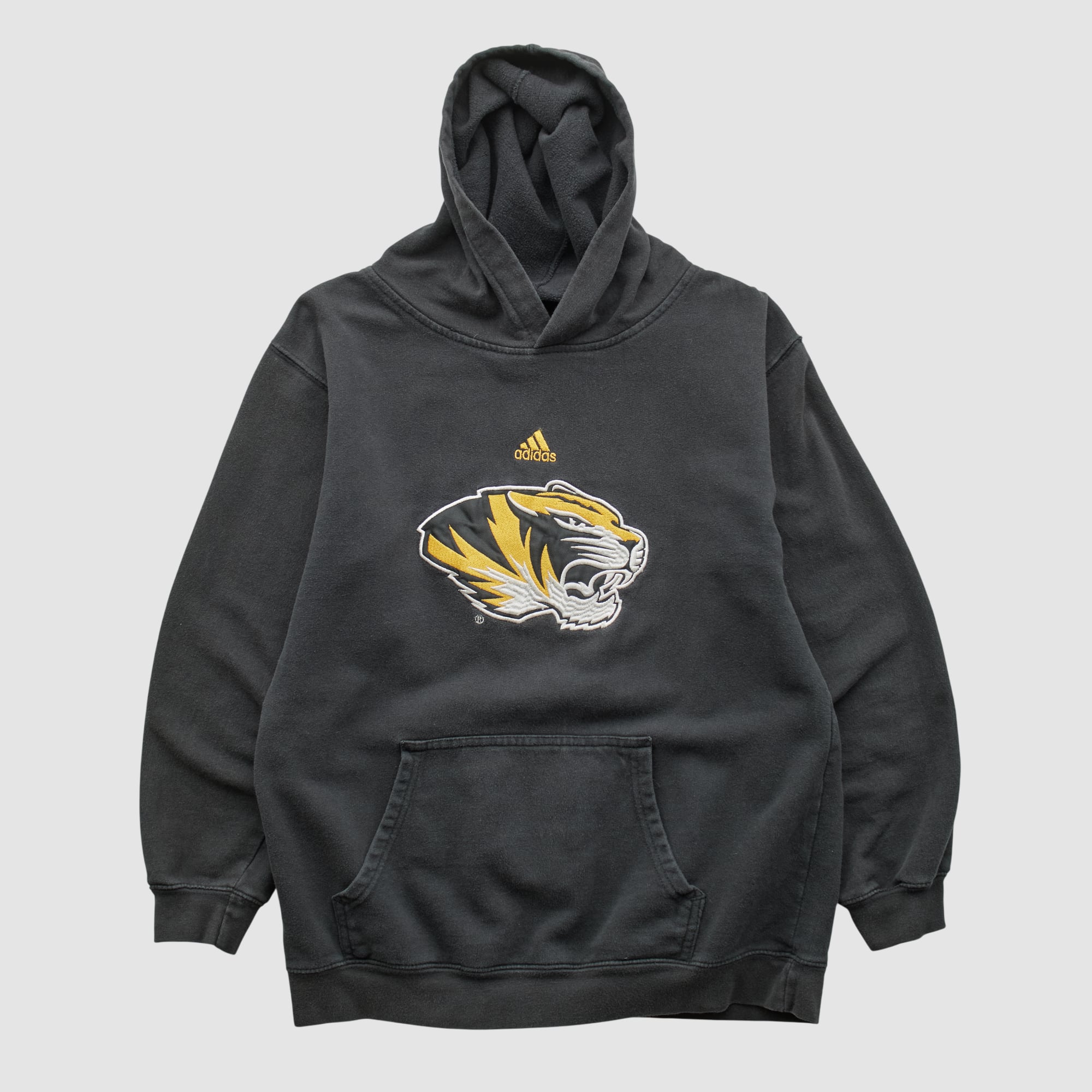 Missouri Tigers Adidas 2010s Hooded Pullover Sweatshirt - Black - XS