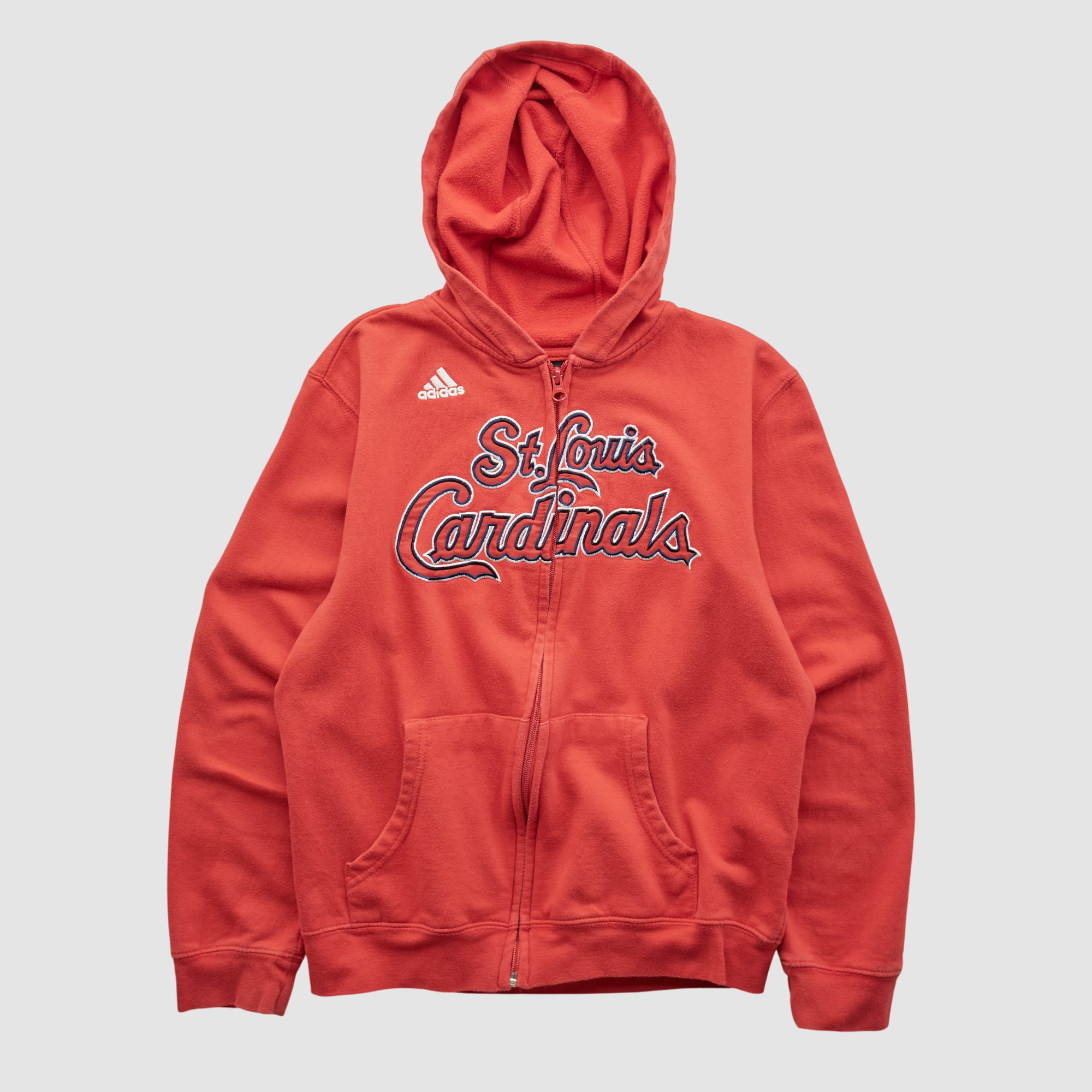 St. Louis Cardinals Adidas 2010s Hooded Full Zip Sweatshirt - Red - XS