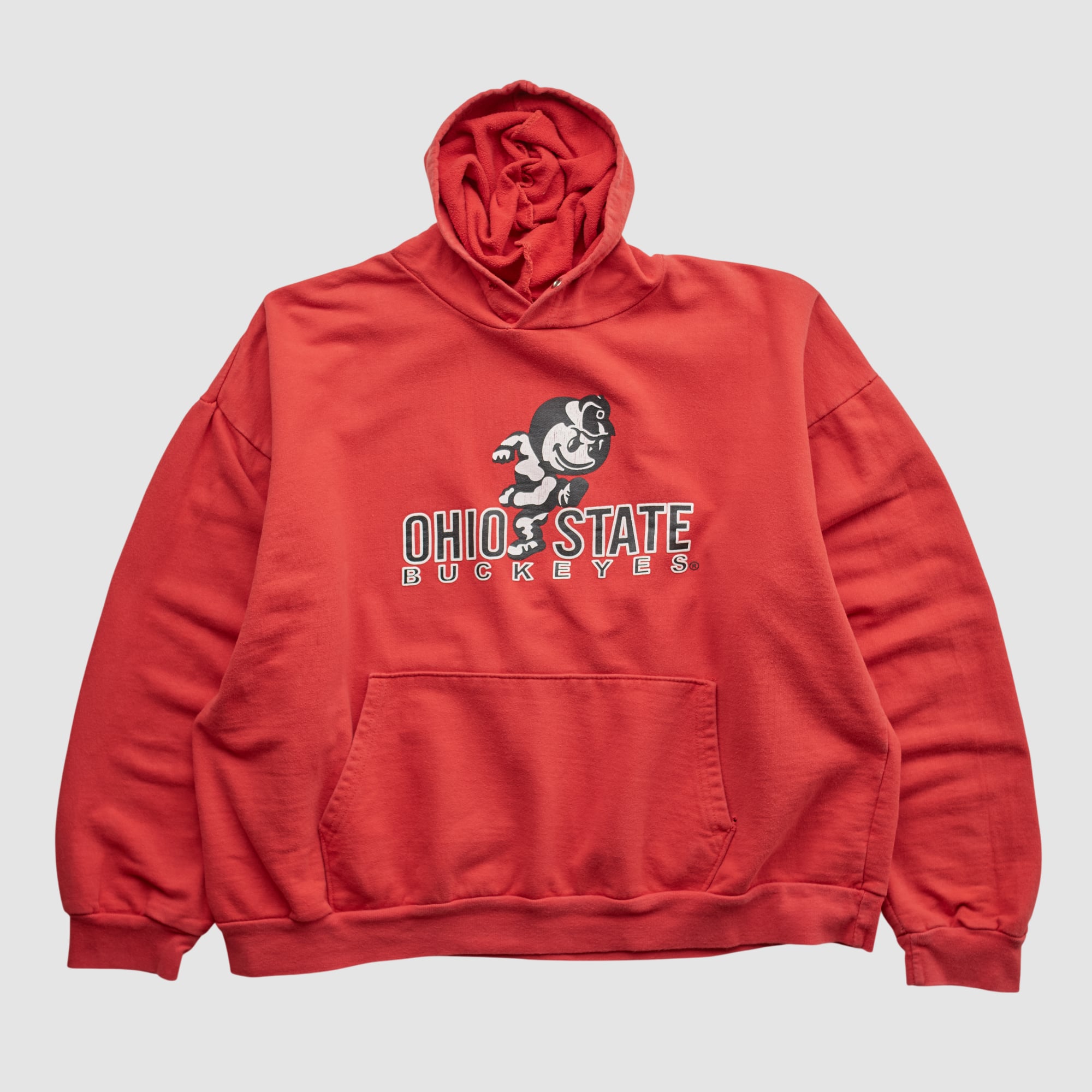 Ohio State Buckeyes Big Ball Sports 2000s Hooded Pullover Sweatshirt - Red - M