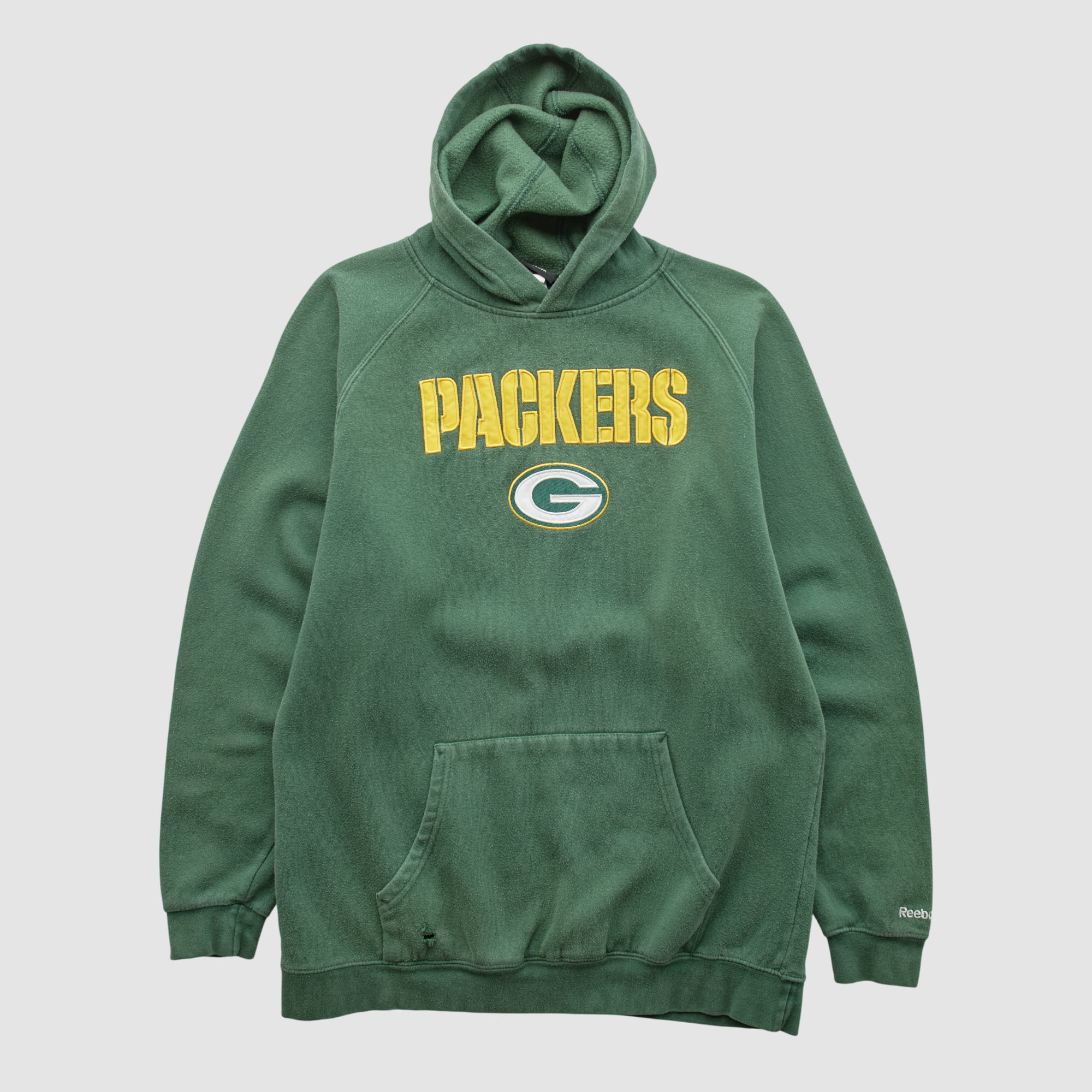 Green Bay Packers Reebok 2010s Hooded Pullover Sweatshirt - Green - XS