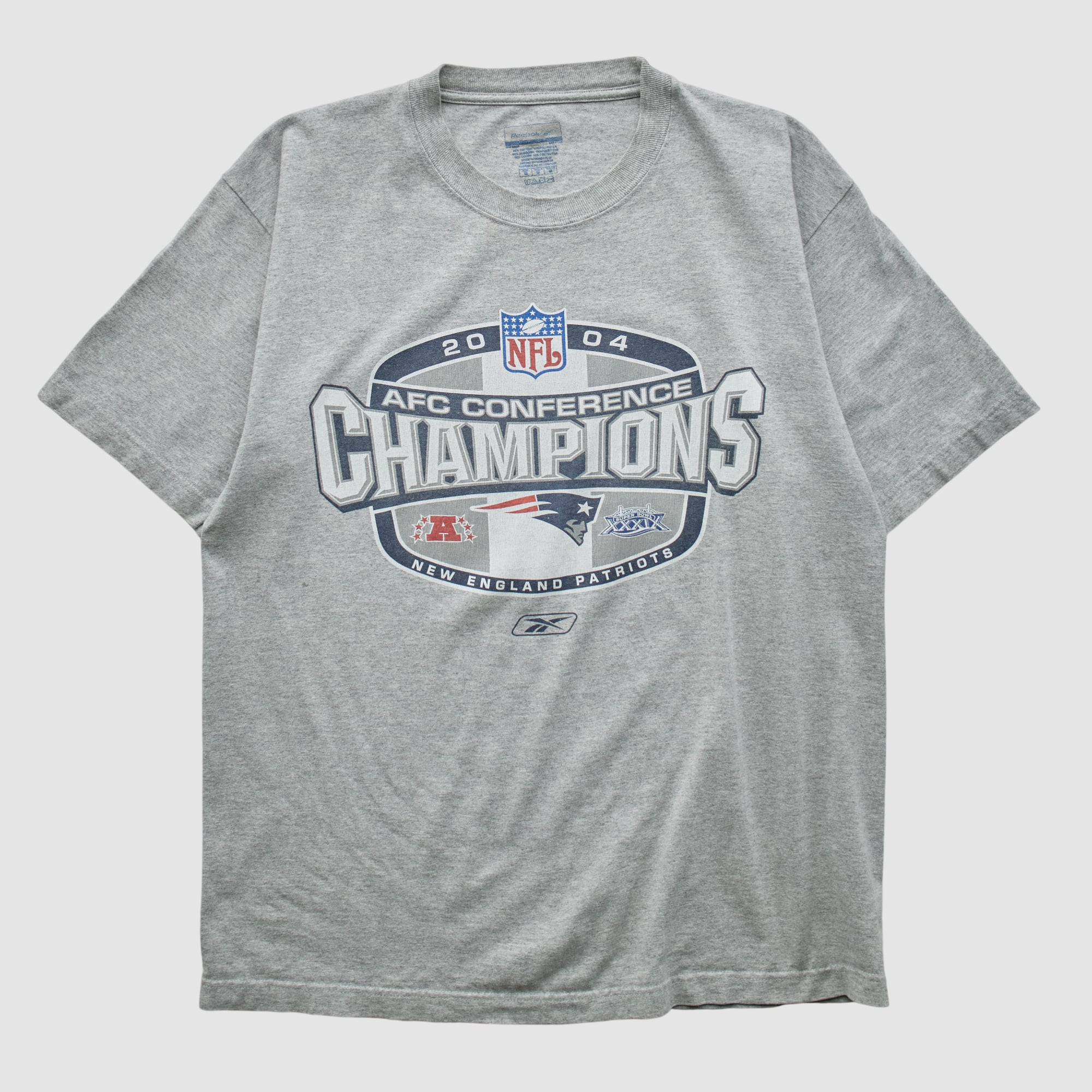 New England Patriots Reebok 2004 T-shirt - Heather Gray - M