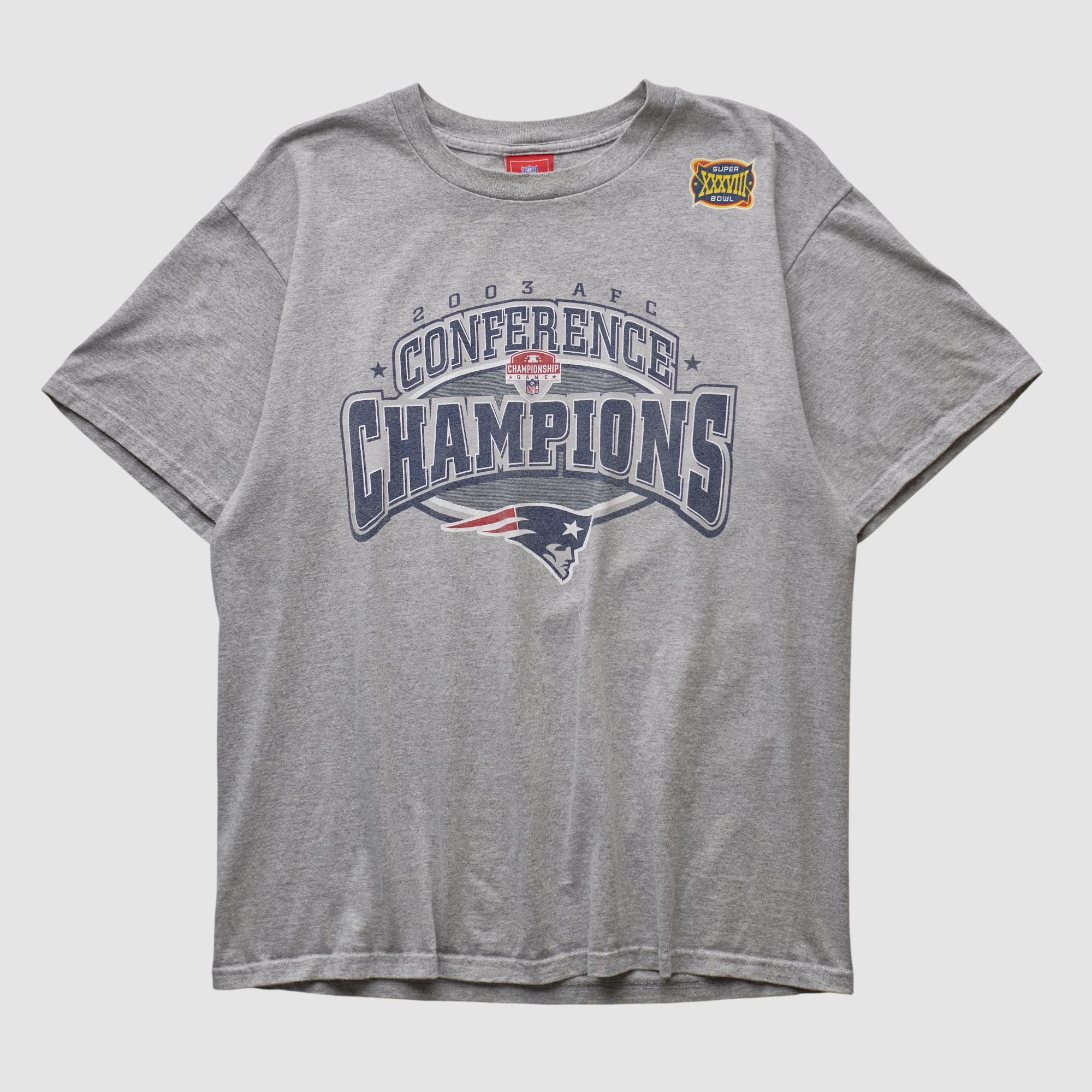 New England Patriots NFL 2003 T-shirt - Heather Gray - M