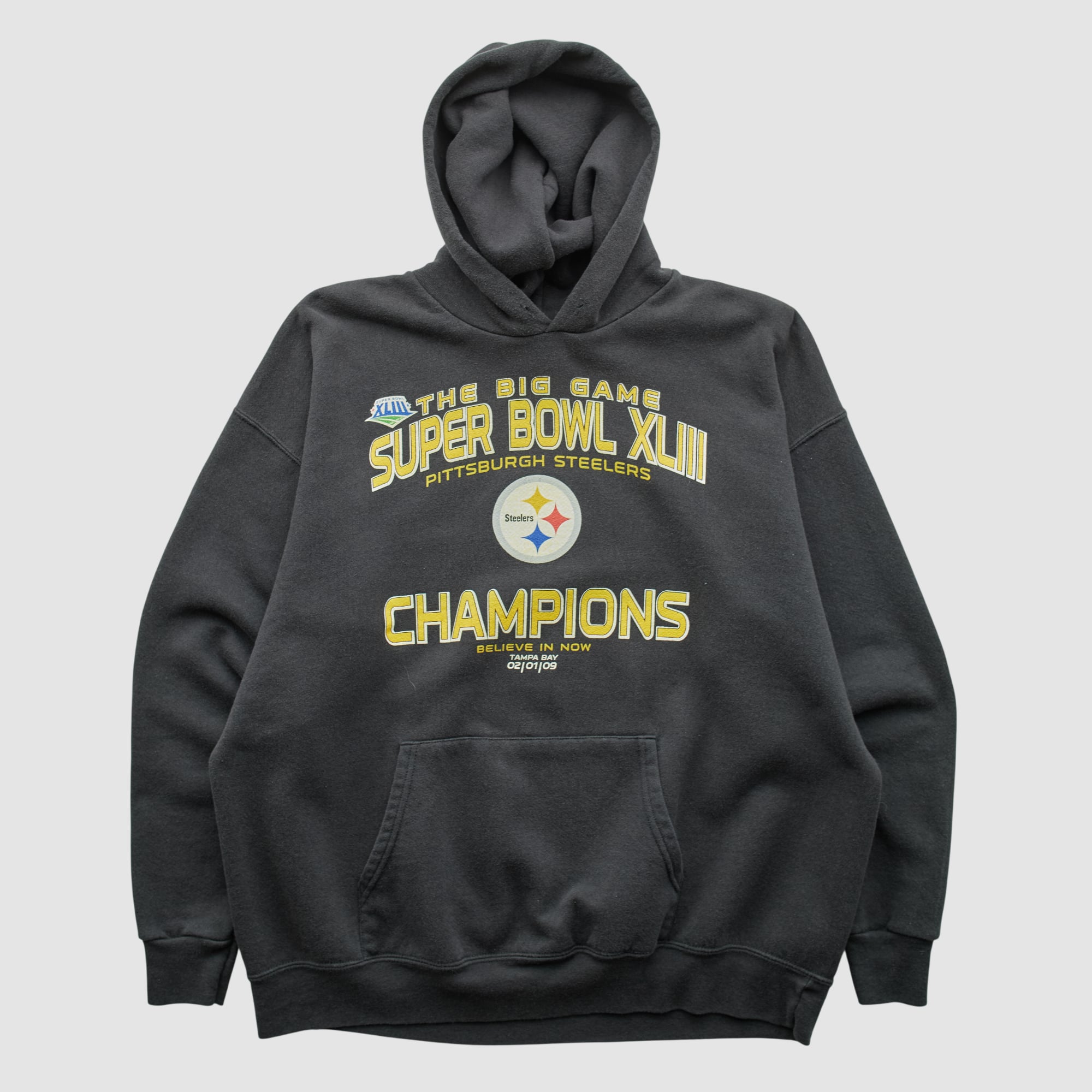 Pittsburgh Steelers NFL 2009 Hooded Pullover Sweatshirt - Black - M