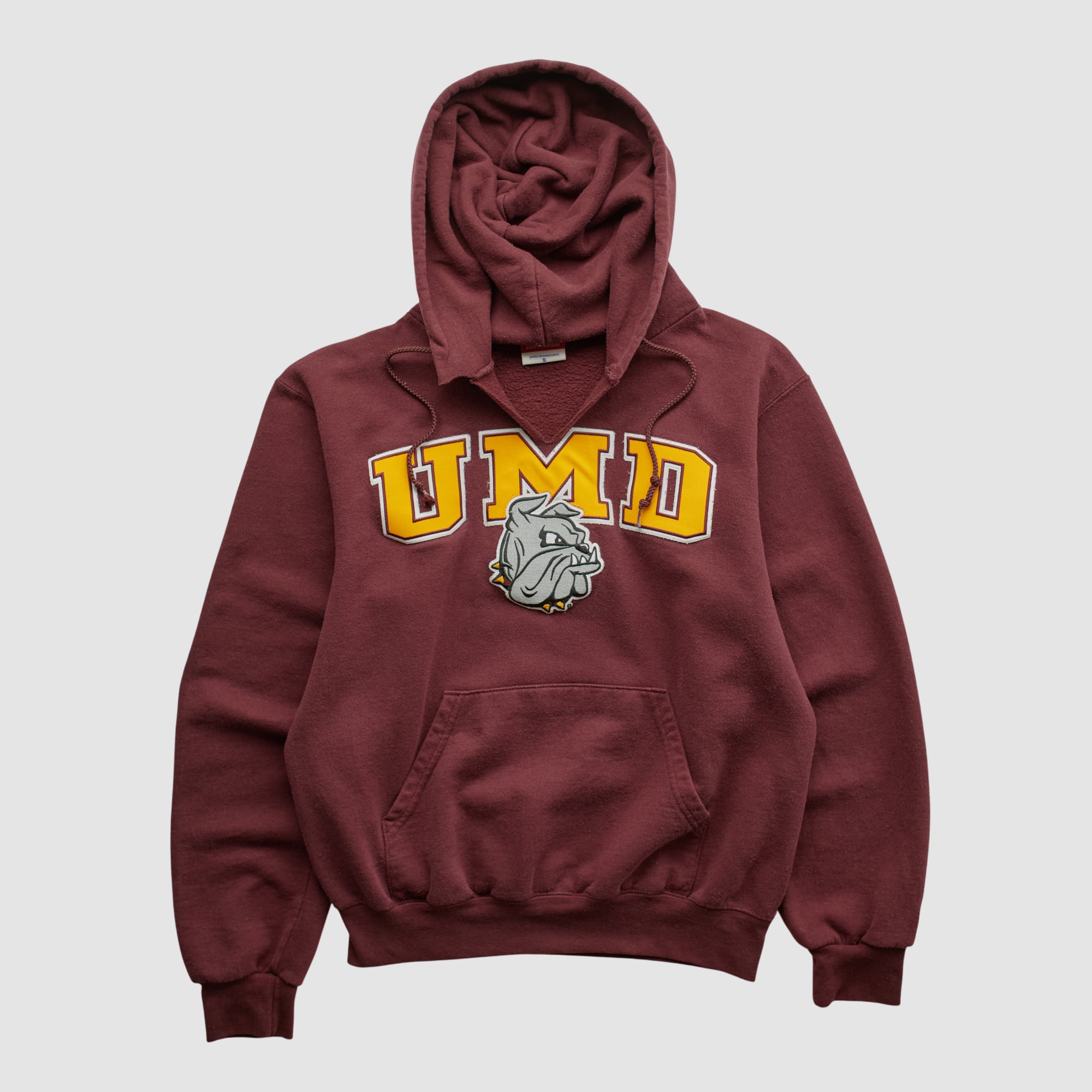Minnesota Duluth Bulldogs Champion 2000s Hooded Pullover Sweatshirt - Maroon - XXS