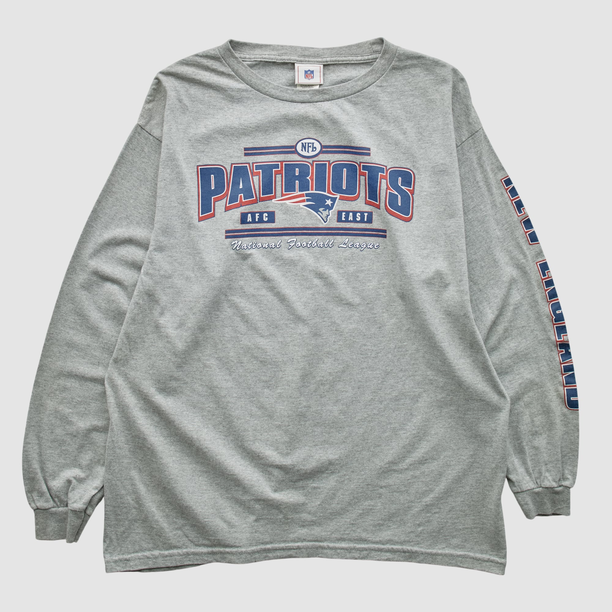New England Patriots NFL 2000s Long Sleeve T-shirt - Heather Gray - M