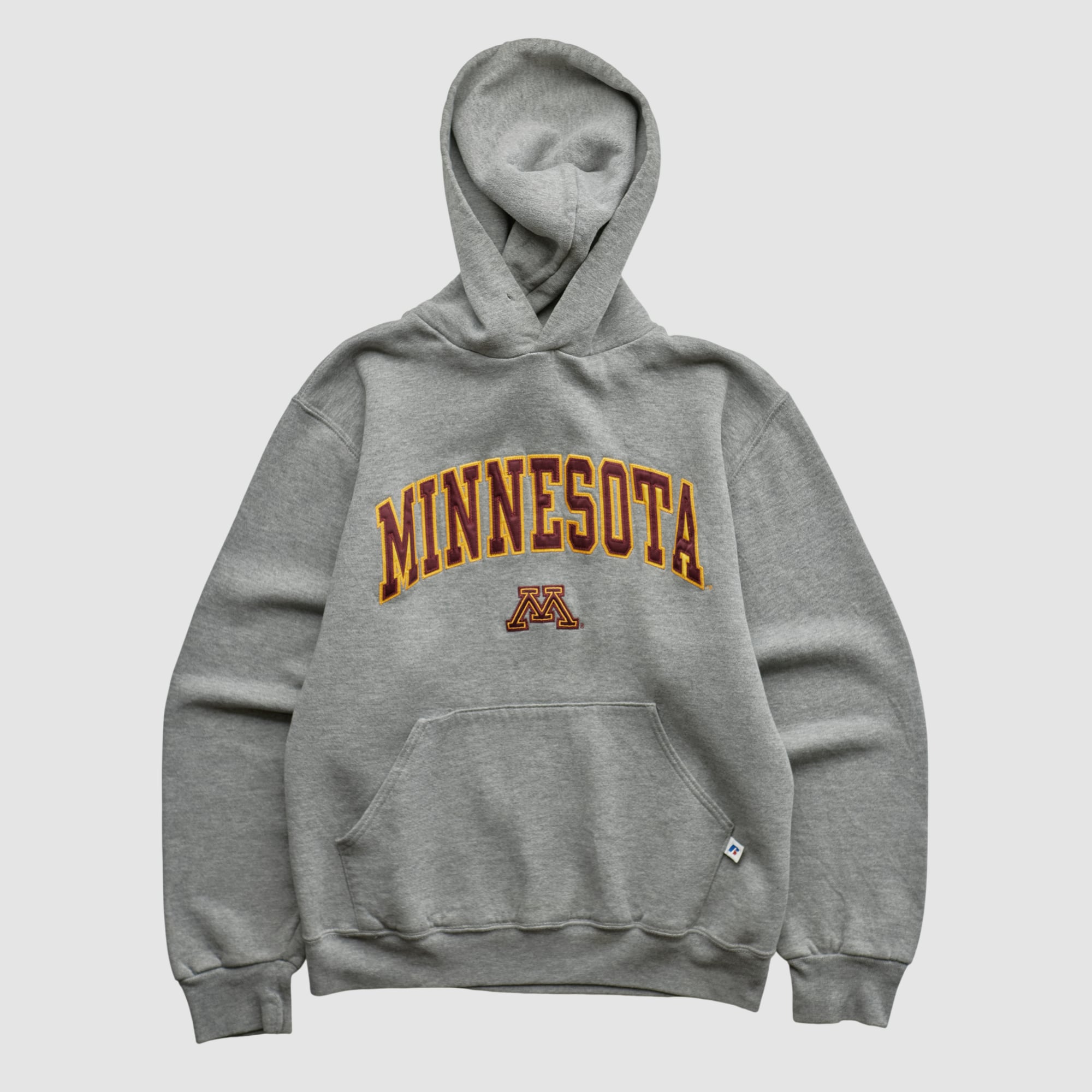 Minnesota Golden Gophers Russell 2000s Hooded Pullover Sweatshirt - Heather Gray - XXS