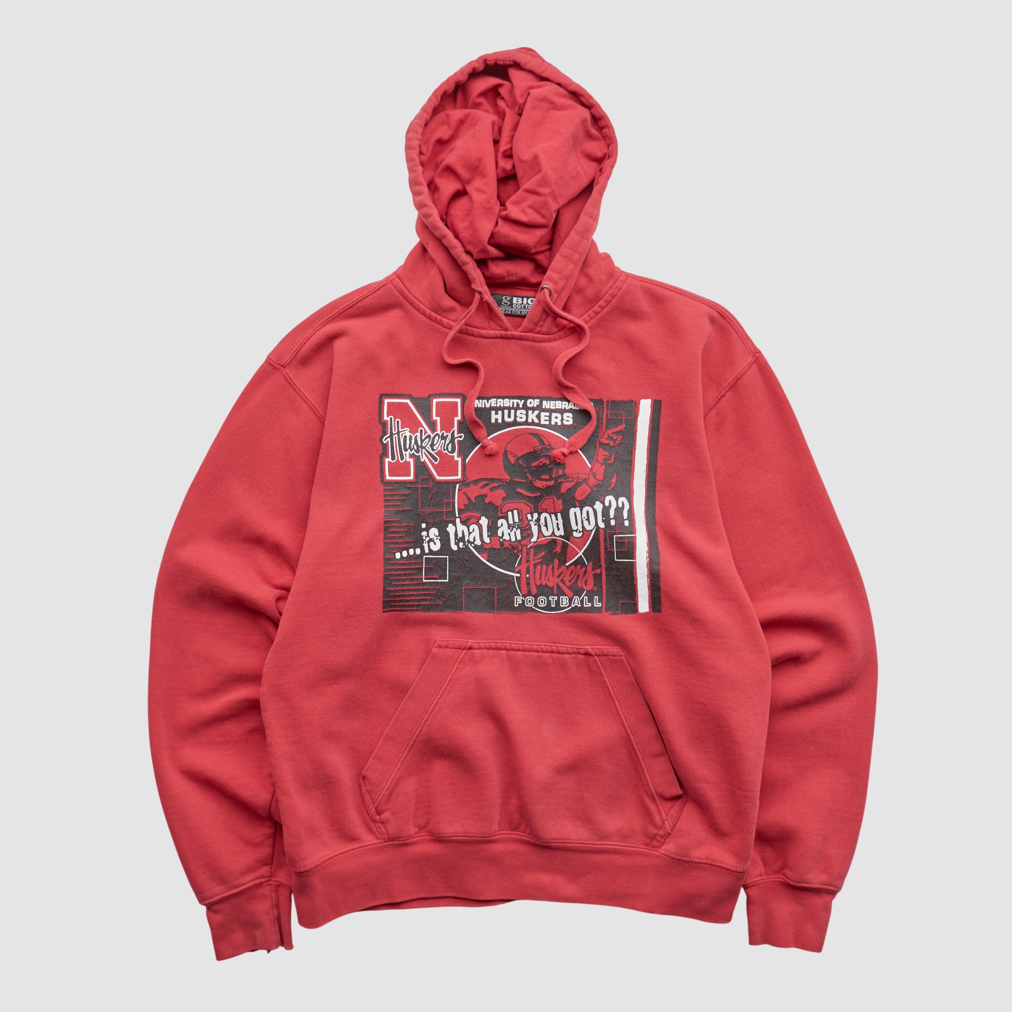 Nebraska Huskers Big Cotton 2010s Hooded Pullover Sweatshirt - Red - XXS