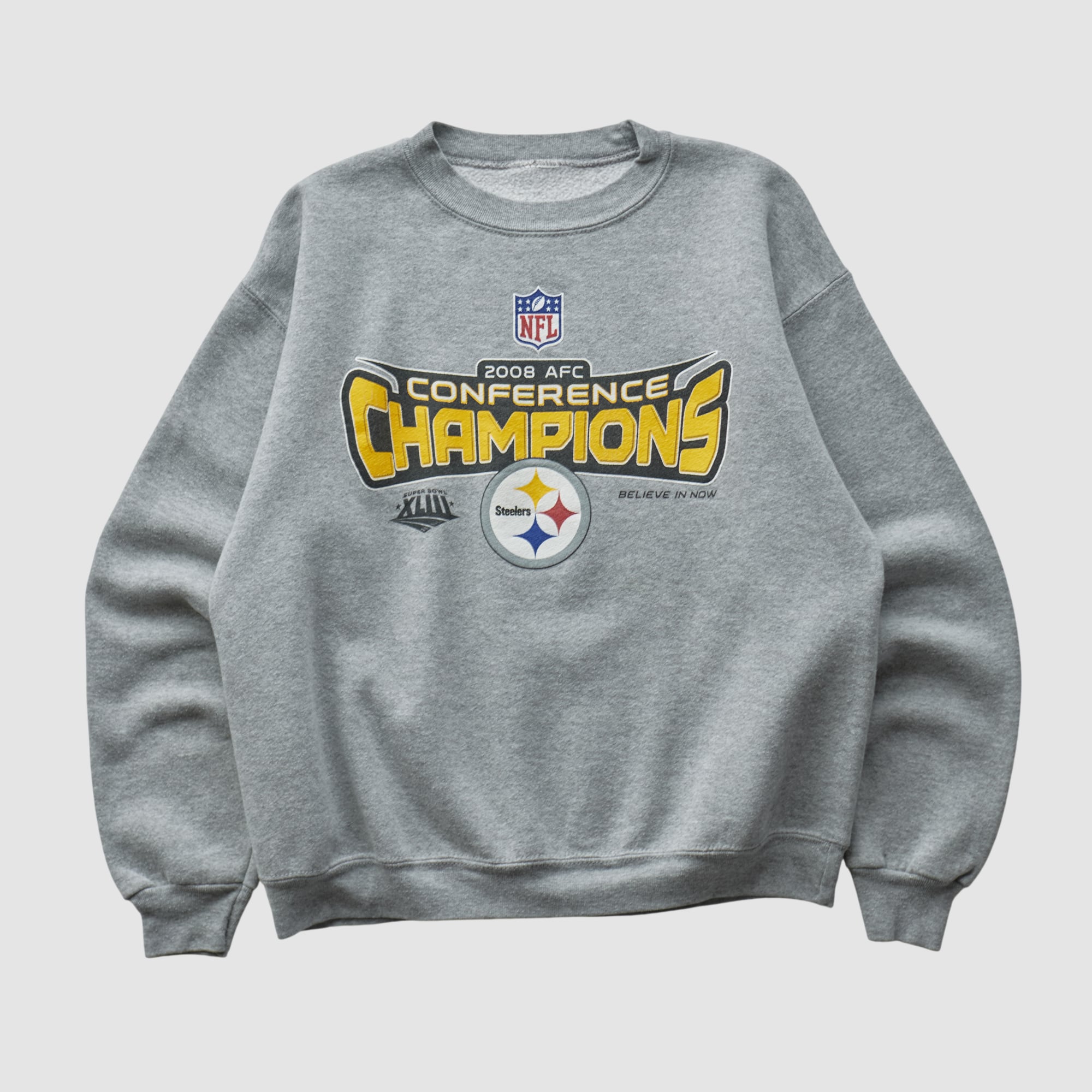 Pittsburgh Steelers 2008 Pullover Sweatshirt - Heather Gray - XXS