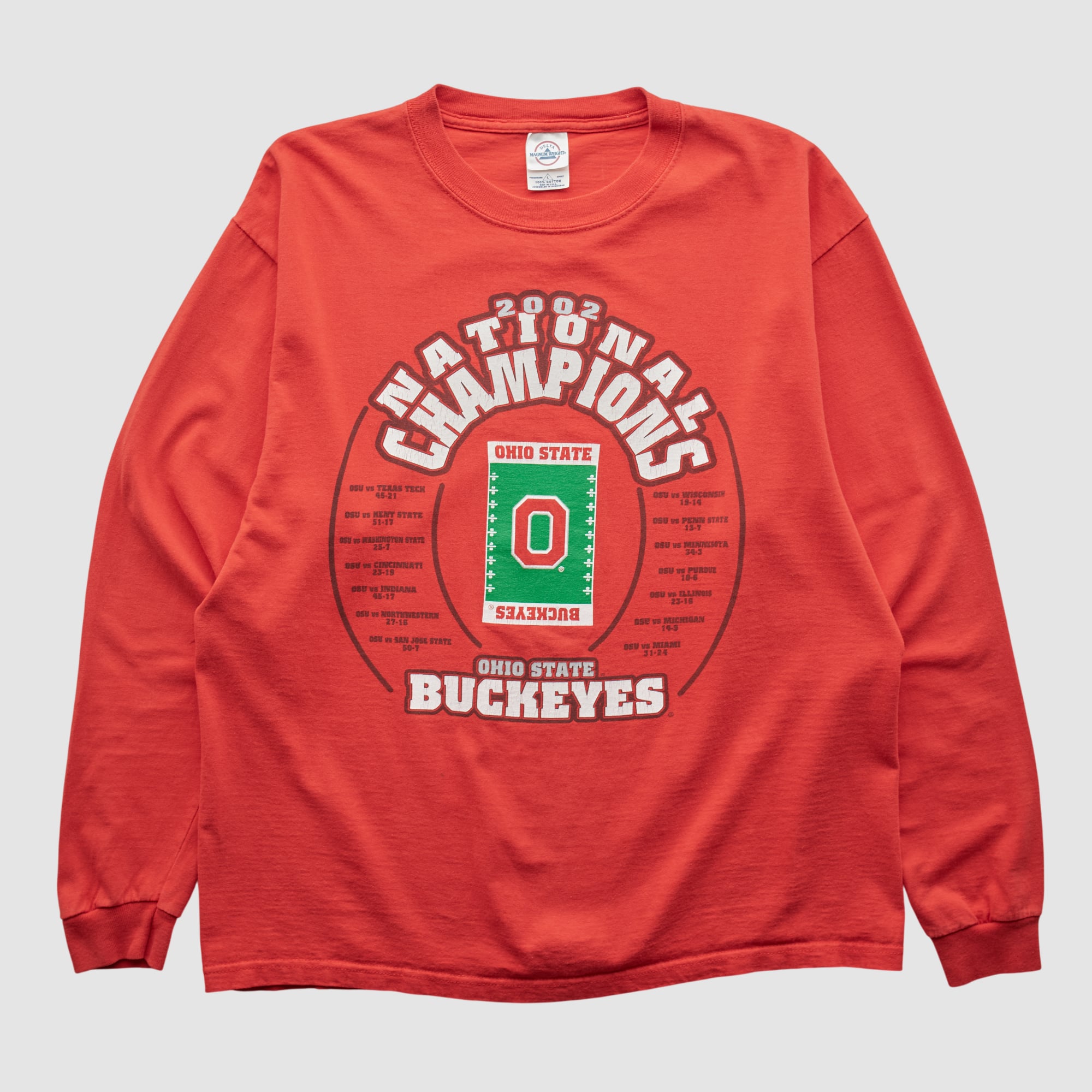 Ohio State Buckeyes Delta 2002 Long Sleeve T-shirt - Red - M