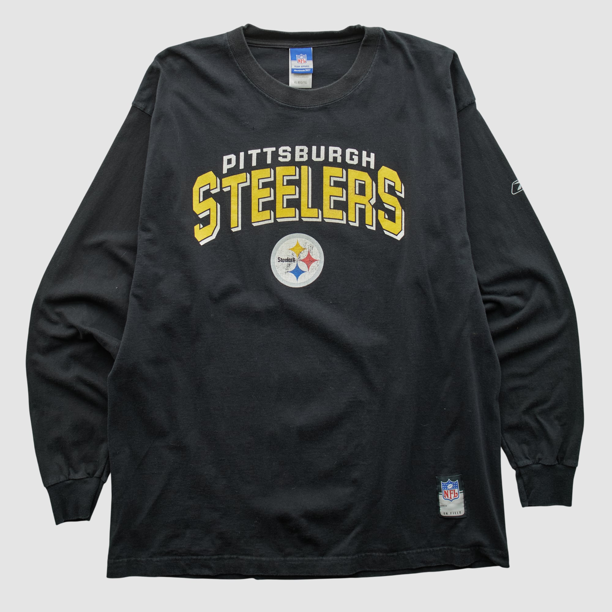 Pittsburgh Steelers Reebok 2000s Long Sleeve T-shirt - Black - XL
