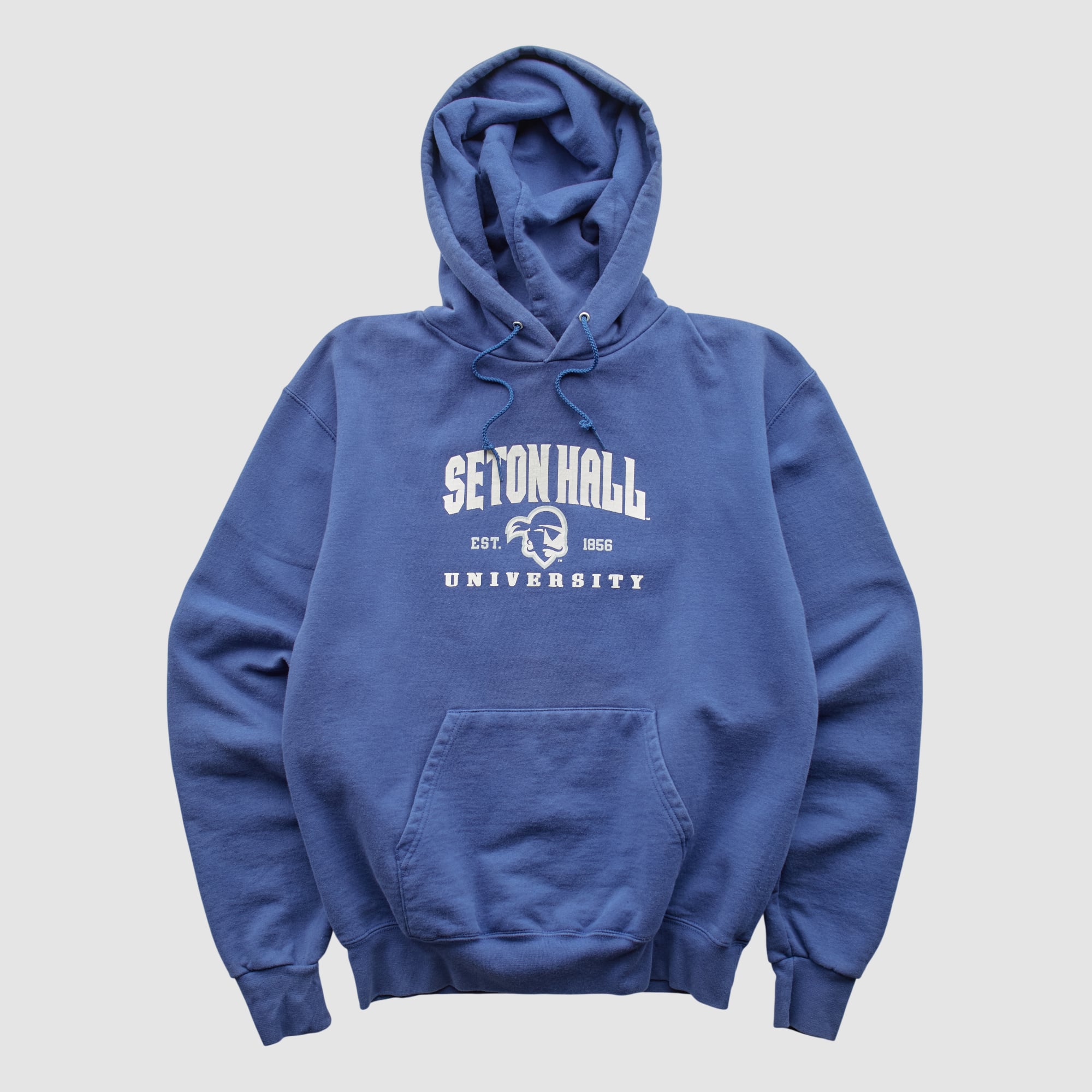 Seton Hall Pirates Champion 2000s Hooded Pullover Sweatshirt - Blue - XXS