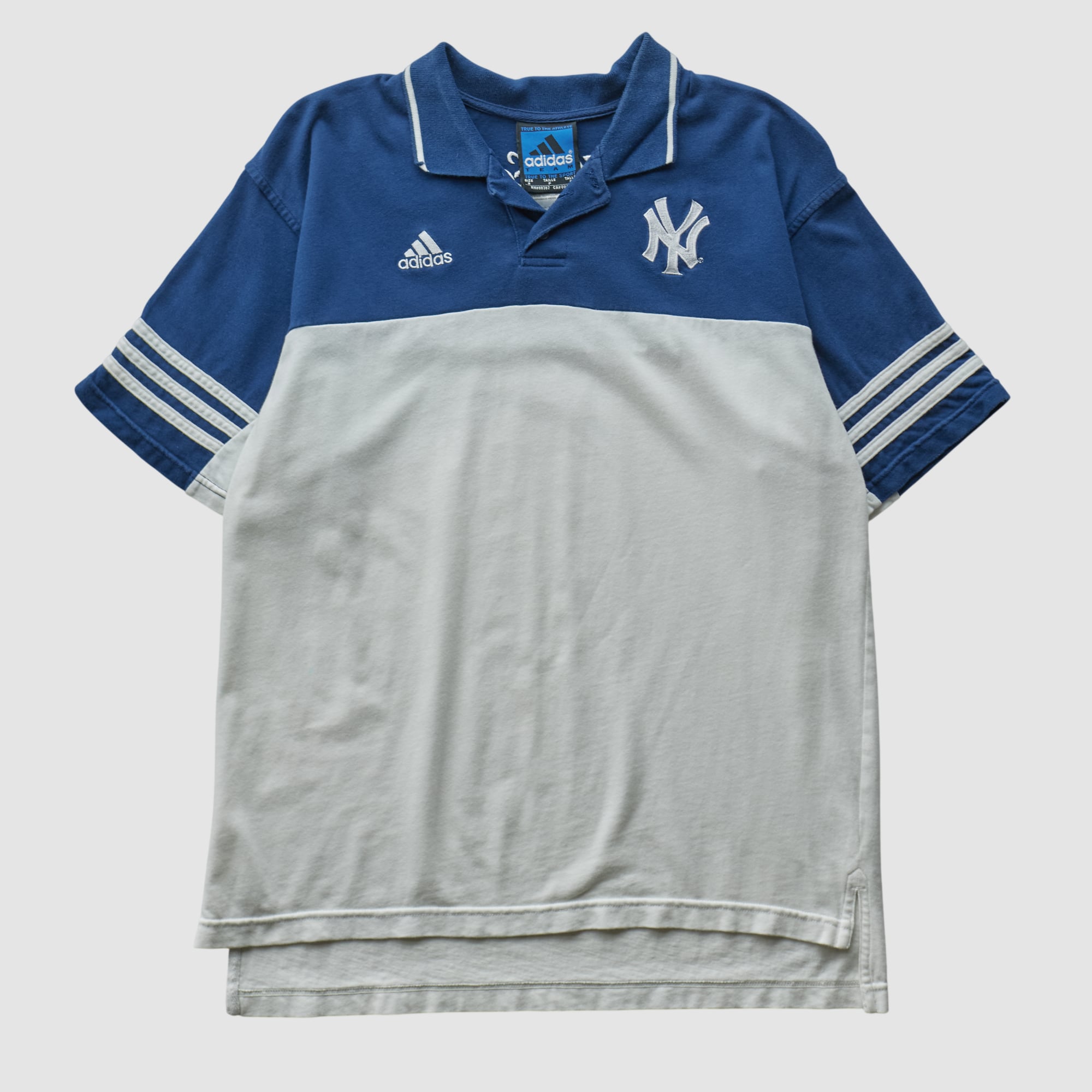 New York Yankees Adidas 90s Polo - White - S
