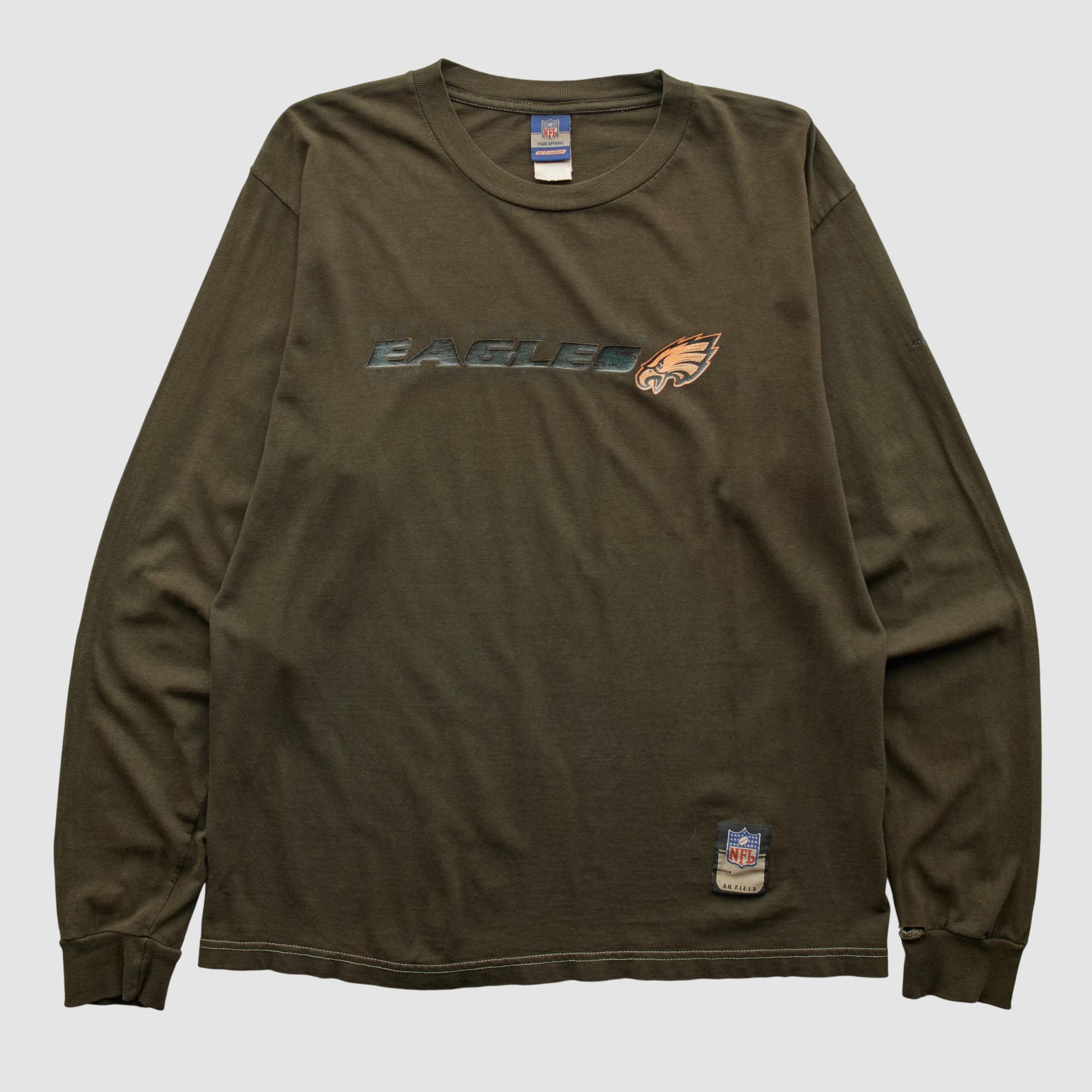Philadelphia Eagles Reebok 2000s Long Sleeve T-shirt - Olive - M