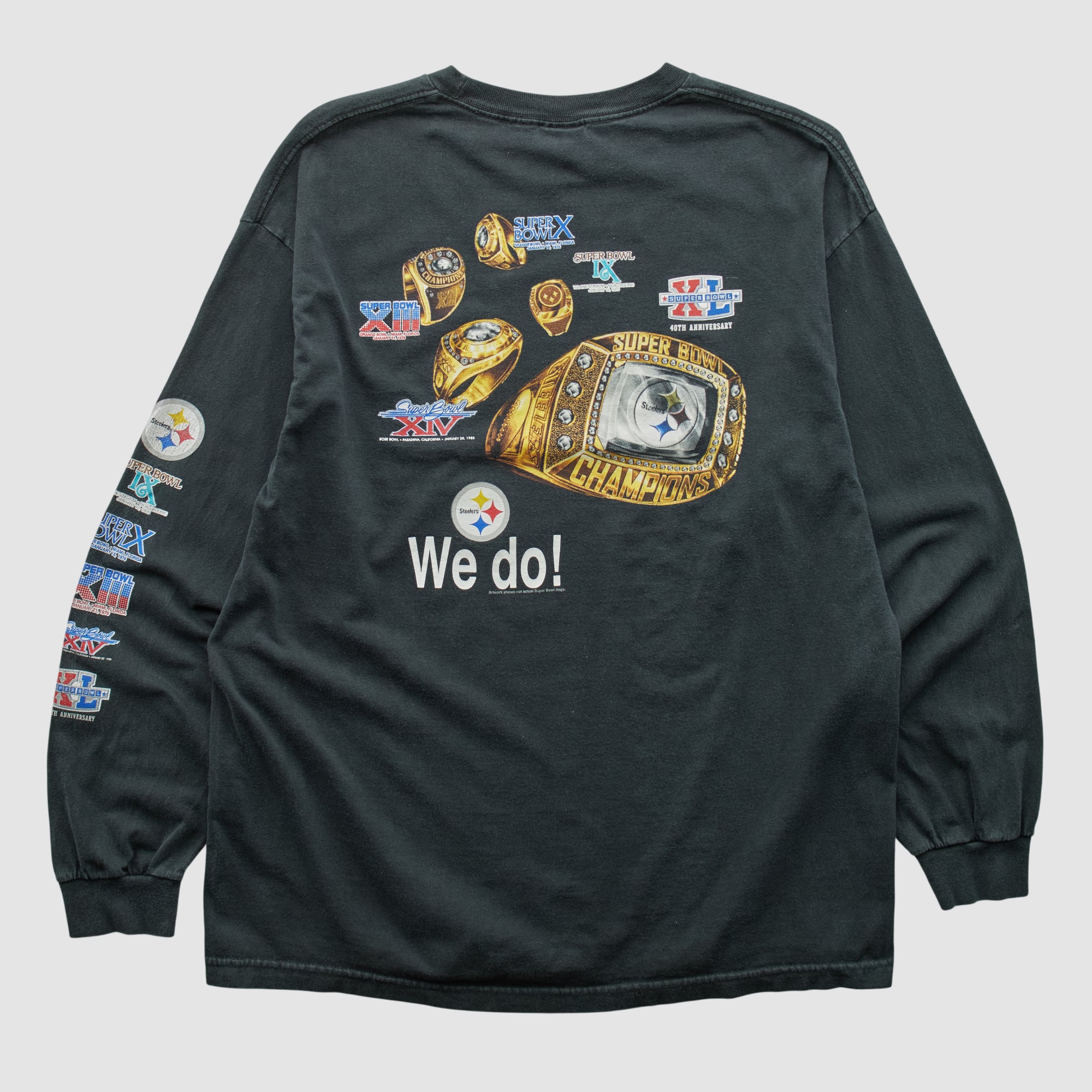 Pittsburgh Steelers NFL 2010s Long Sleeve T-shirt - Black - L