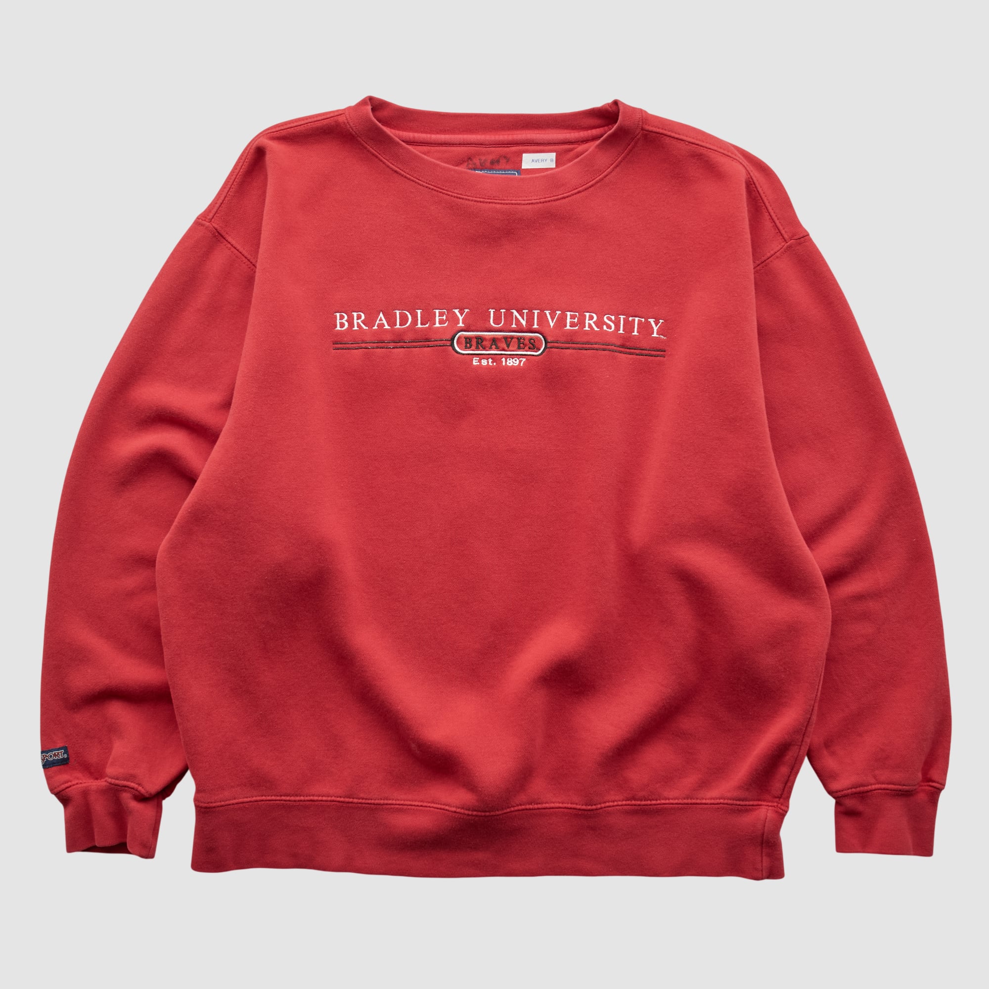 Bradley Braves Jansport 2000s Pullover Sweatshirt - Red - XXS