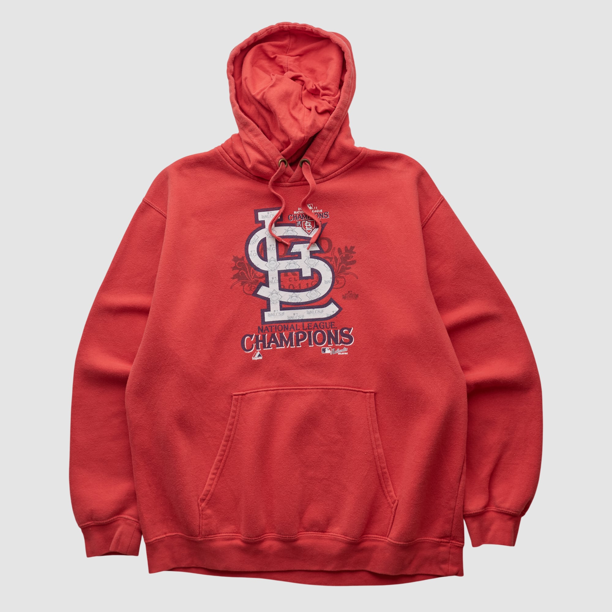St. Louis Cardinals Majestic 2011 Hooded Pullover Sweatshirt - Red - M
