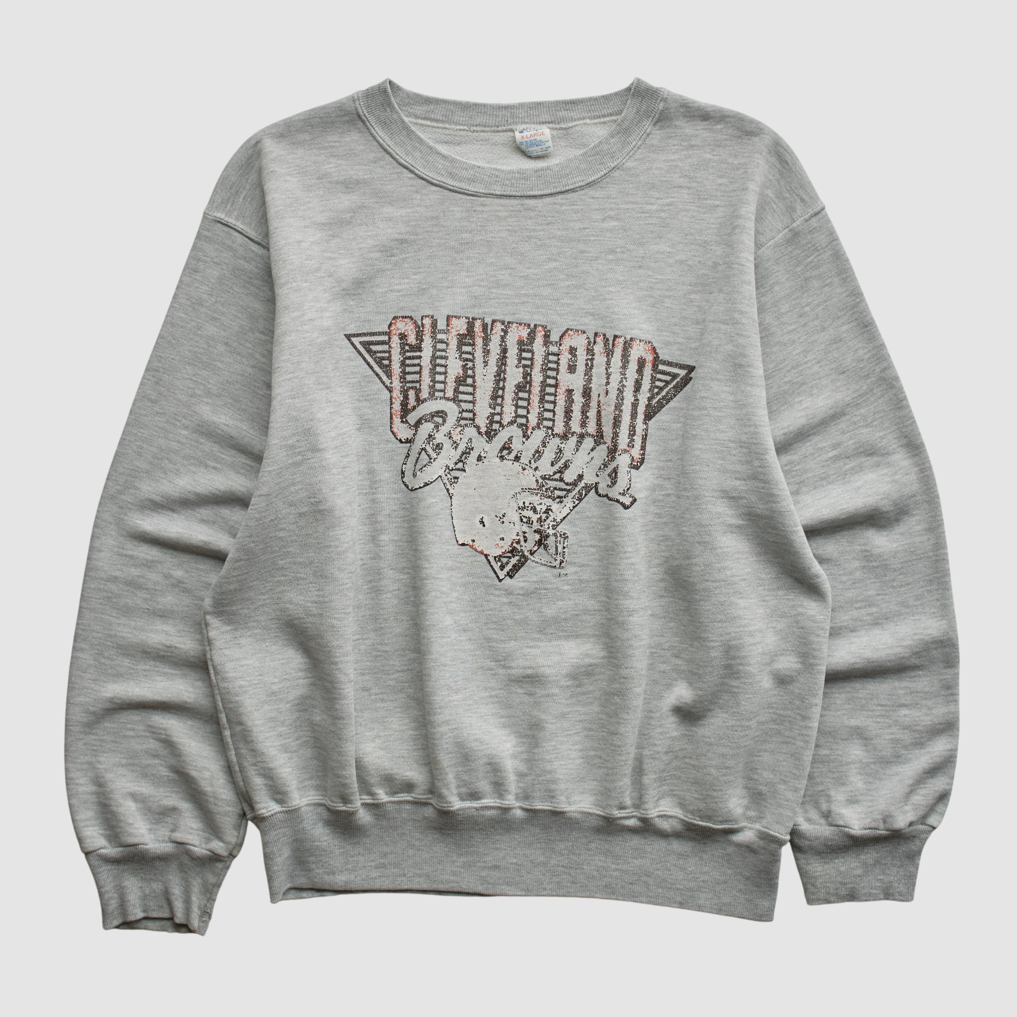 Cleveland Browns Champion 90s Pullover Sweatshirt - Heather Gray - S