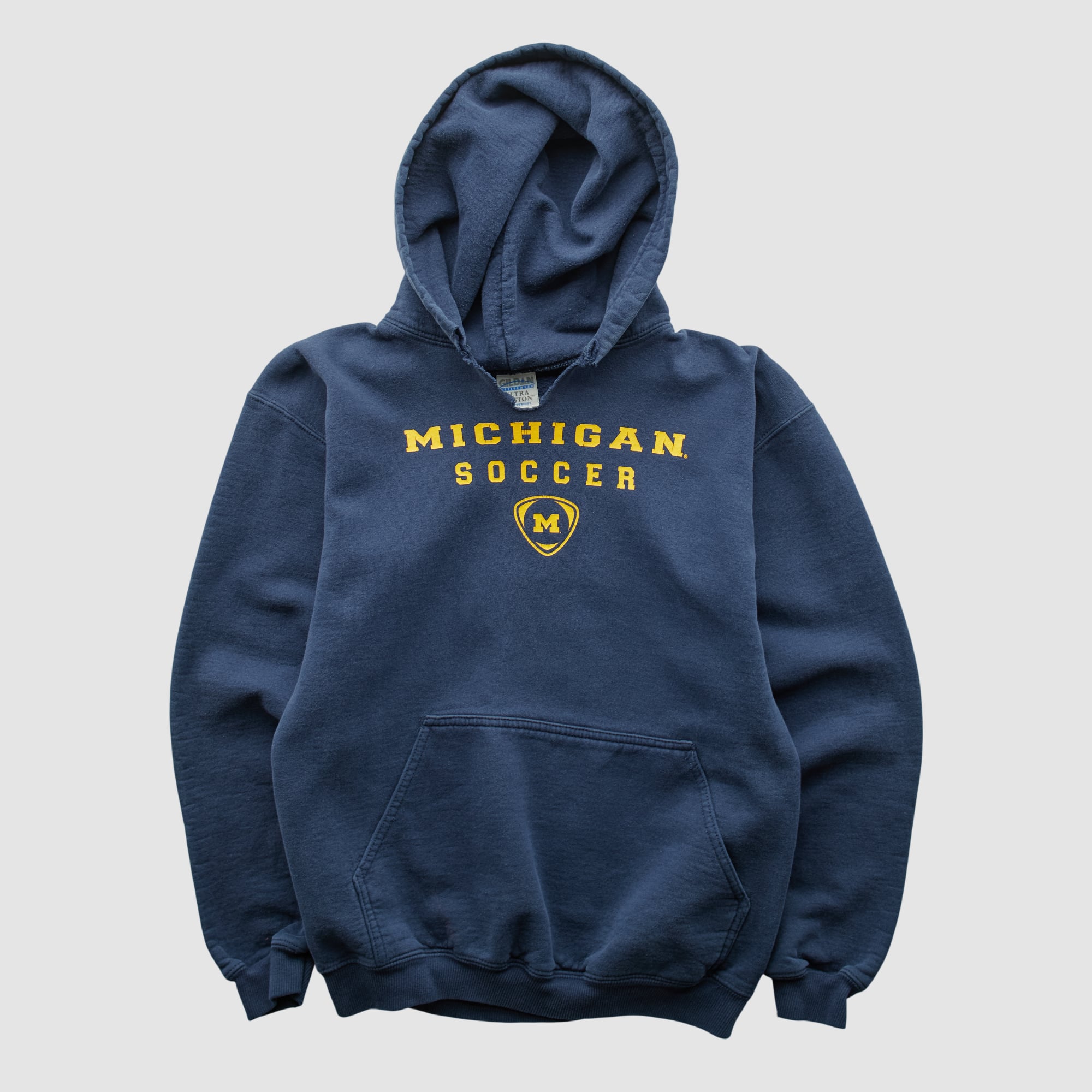 Michigan Wolverines Gildan 2000s Hooded Pullover Sweatshirt - Navy - XXS