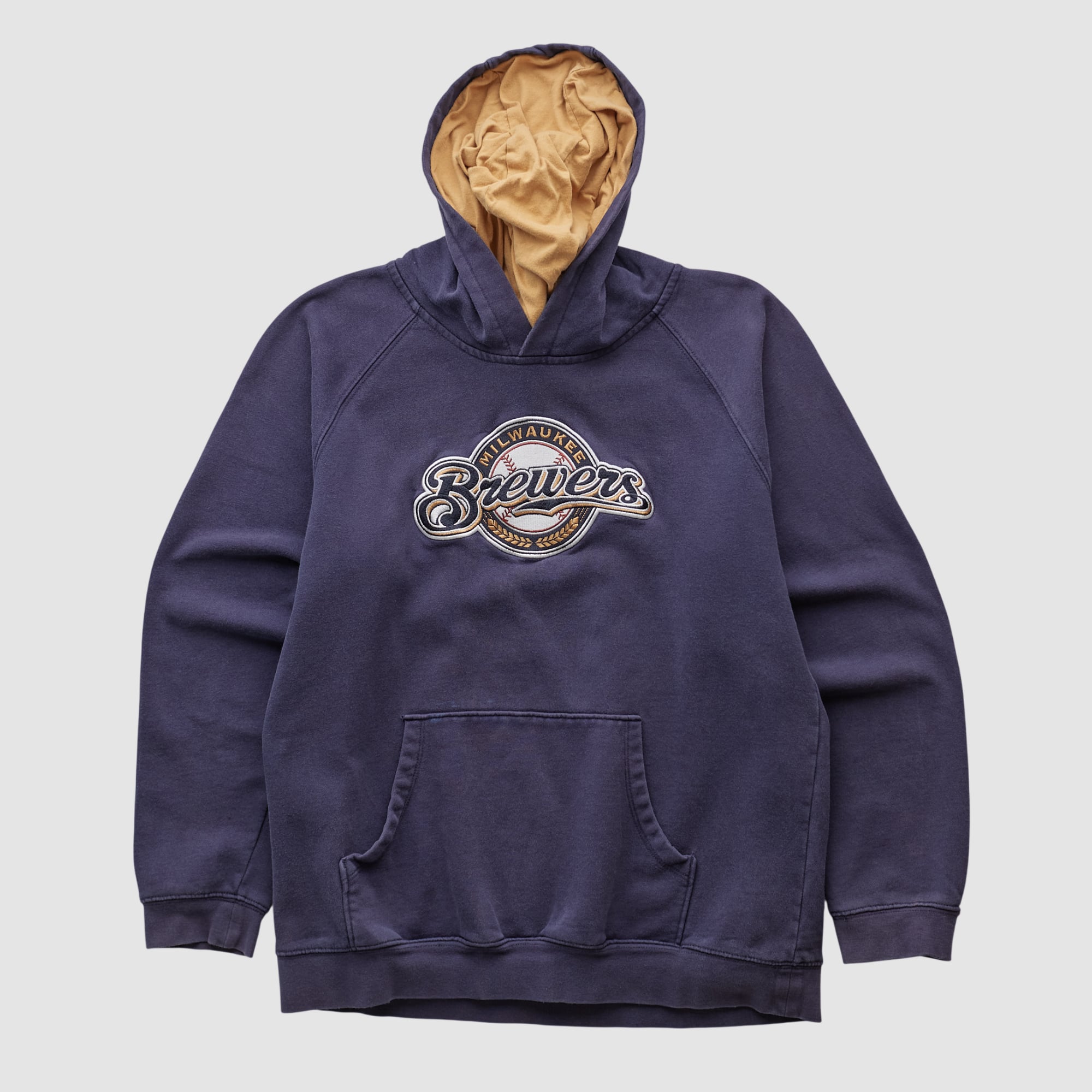 Milwaukee Brewers Genuine Merchandise 2000s Hooded Pullover Sweatshirt - Navy - XXS