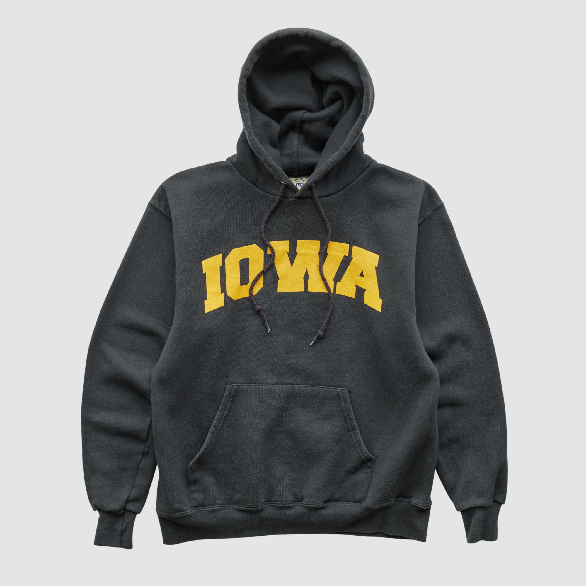 Iowa Hawkeyes Lee Apparel 2000s Hooded Pullover Sweatshirt - Black - XXS