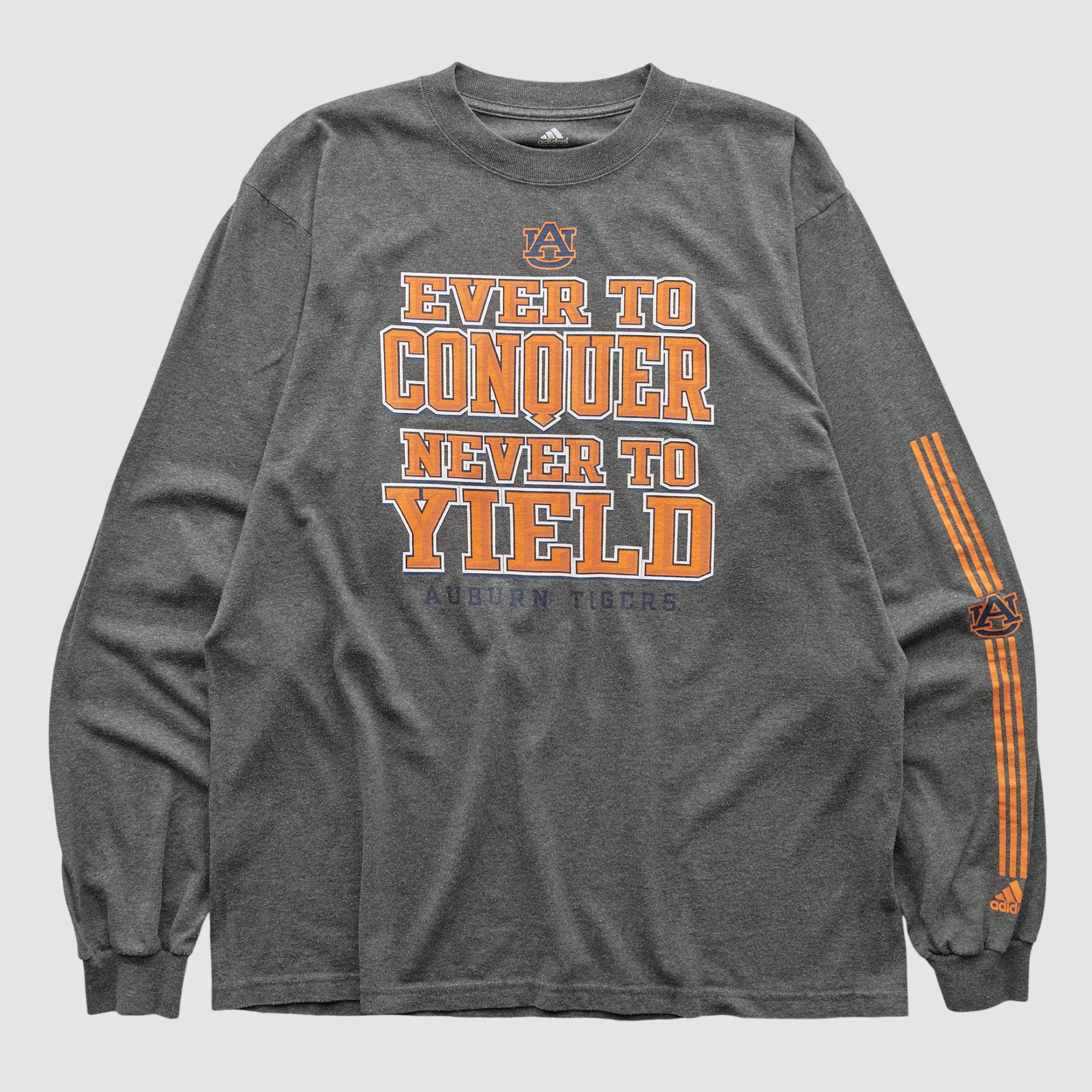 Auburn Tigers Adidas 2010s Long Sleeve T-shirt - Dark Heather Gray - M