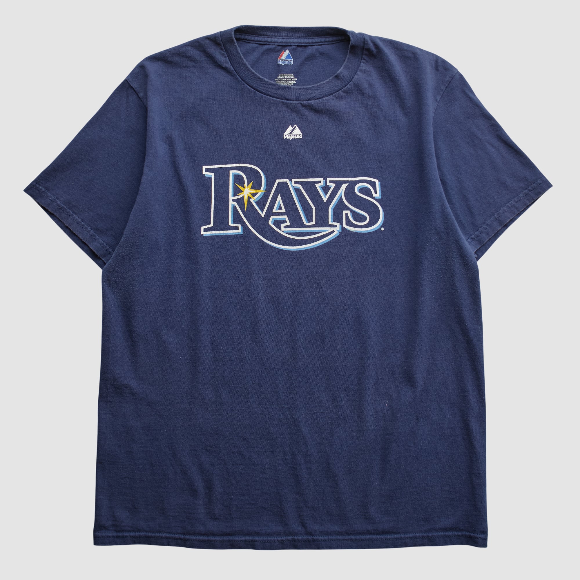 Tampa Bay Rays Majestic 2000s T-shirt - Navy - S