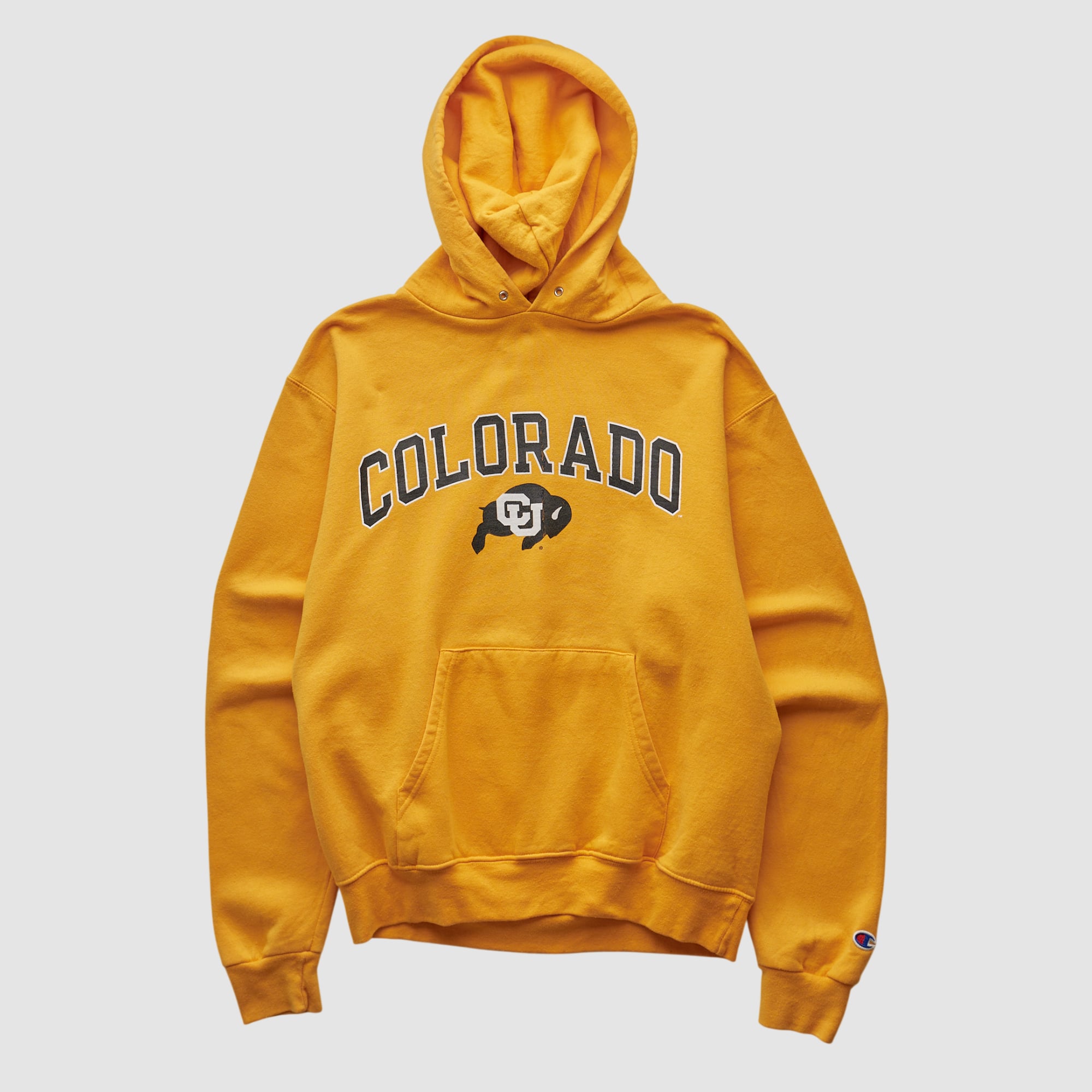 Colorado Buffaloes Champion 2000s Hooded Pullover Sweatshirt - Yellow - XXS