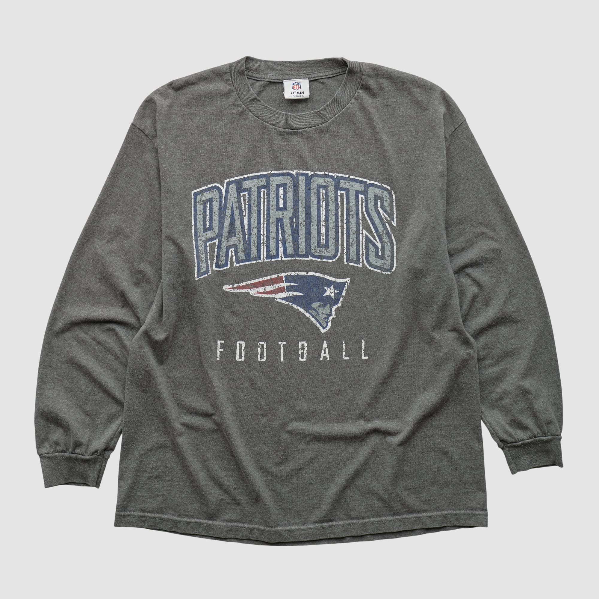 New England Patriots NFL 2010s Long Sleeve T-shirt - Dark Heather Gray - M