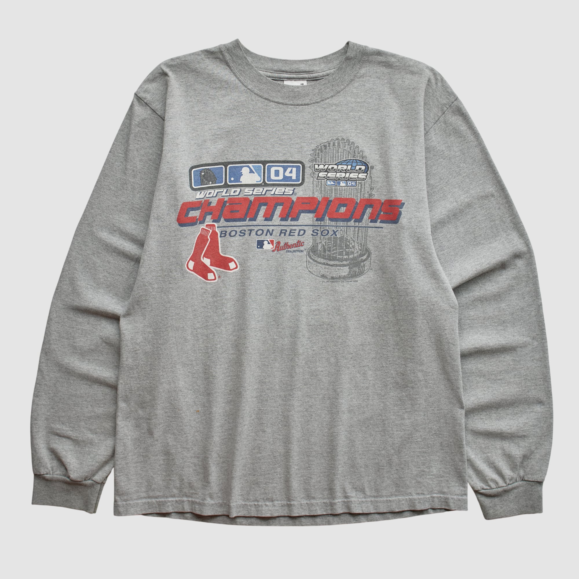 Boston Red Sox Anvil 2004 Long Sleeve T-shirt - Heather Gray - S