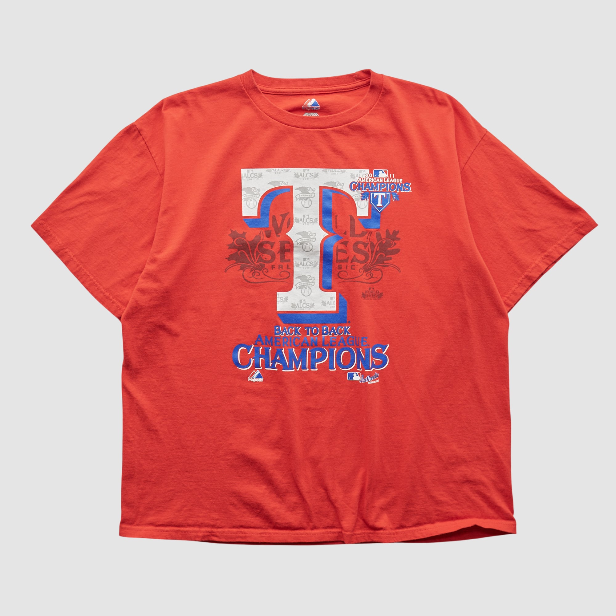 Texas Rangers Majestic 2011 T-shirt - Red - M