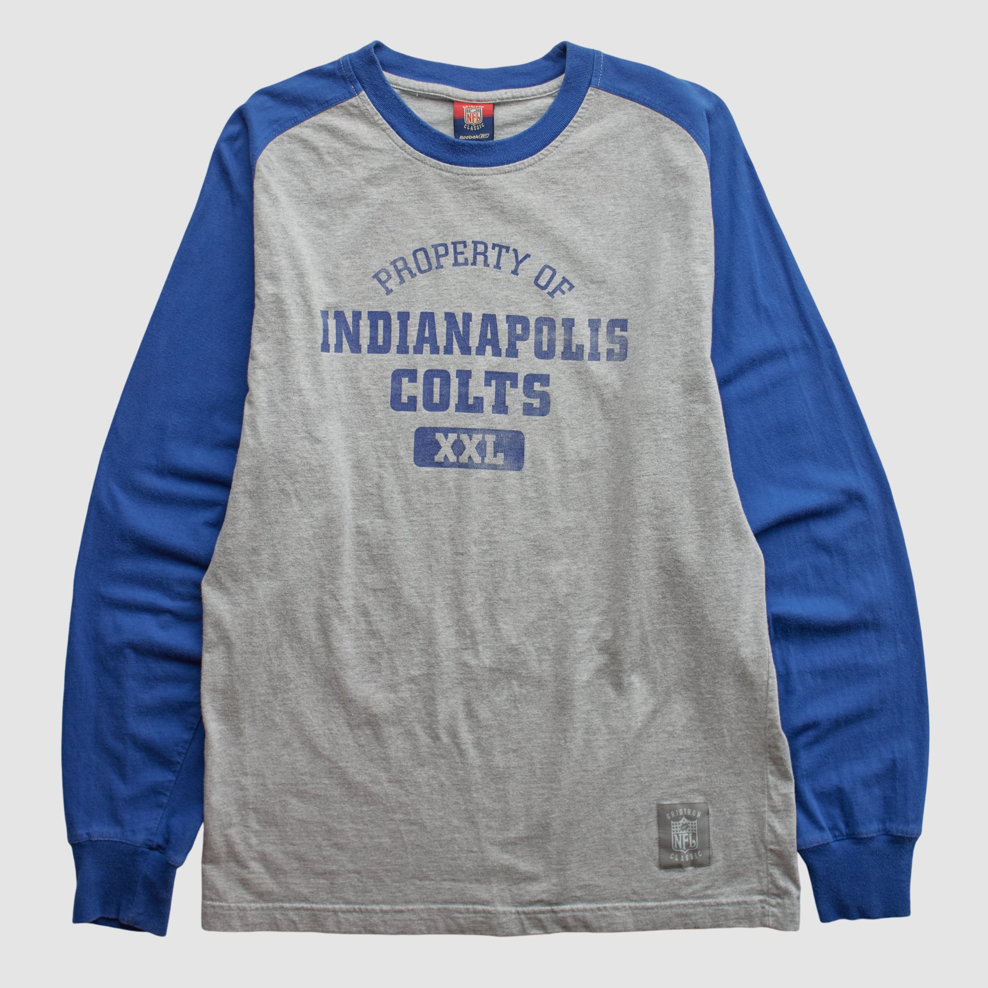 Indianapolis Colts Reebok 2000s Long Sleeve T-shirt - Heather Gray - M