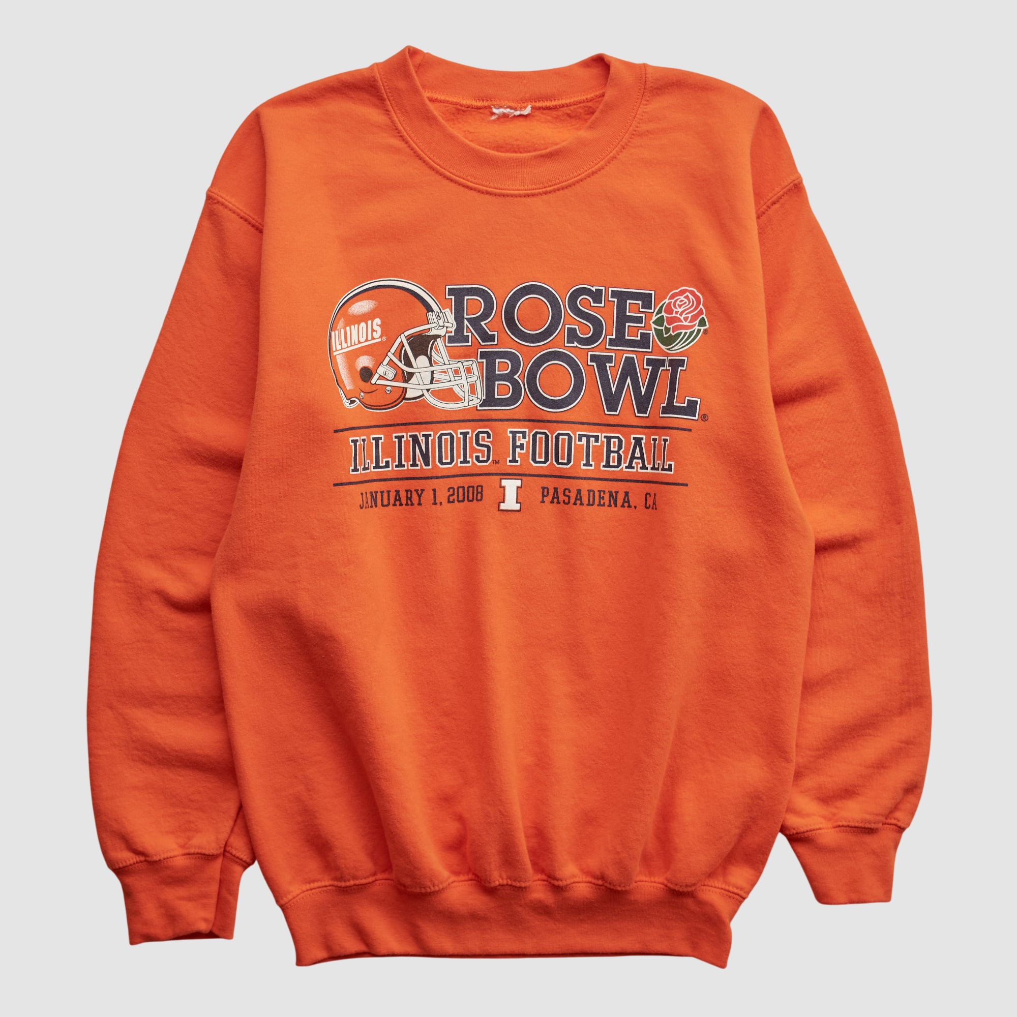 Illinois Fighting Illini 2008 Pullover Sweatshirt - Orange - XXS