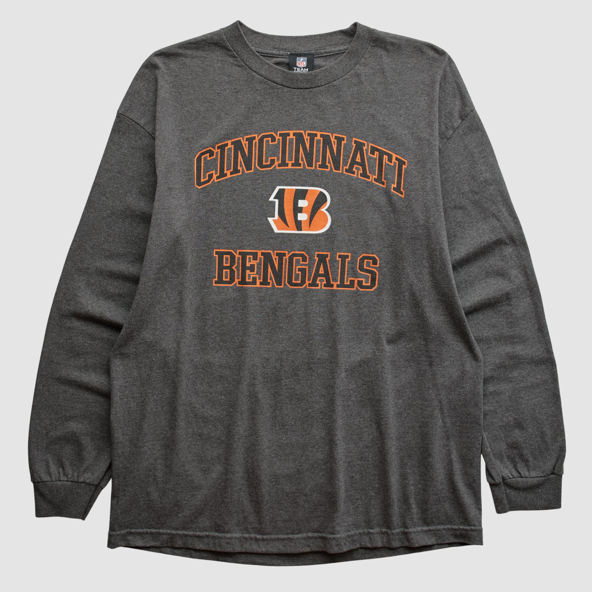 Cincinnati Bengals NFL 2010s Long Sleeve T-shirt - Dark Heather Gray - L