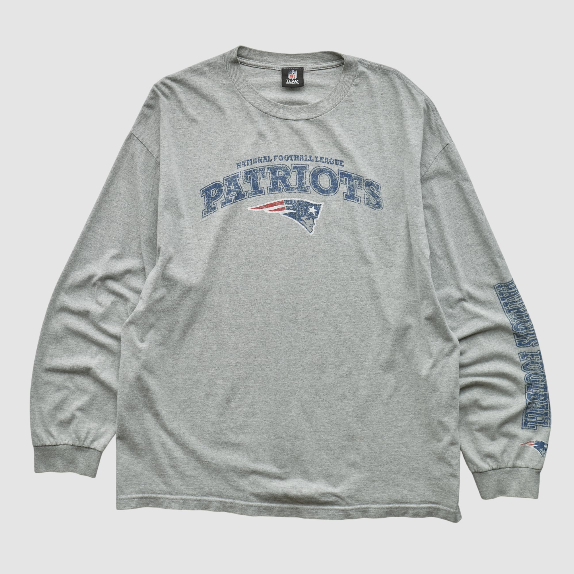 New England Patriots NFL 2010s Long Sleeve T-shirt - Heather Gray - 2XL