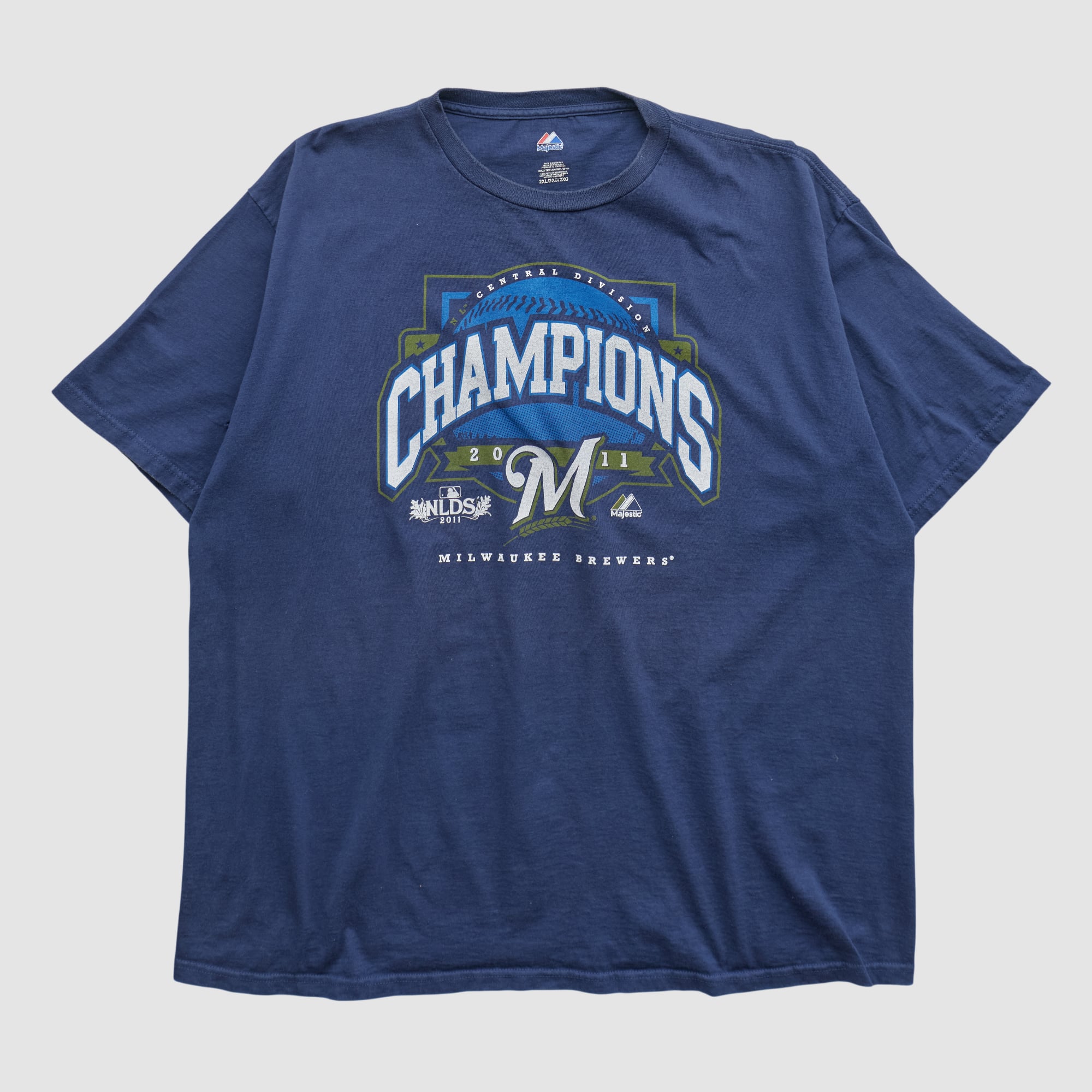 Milwaukee Brewers Majestic 2011 T-shirt - Navy - 2XL