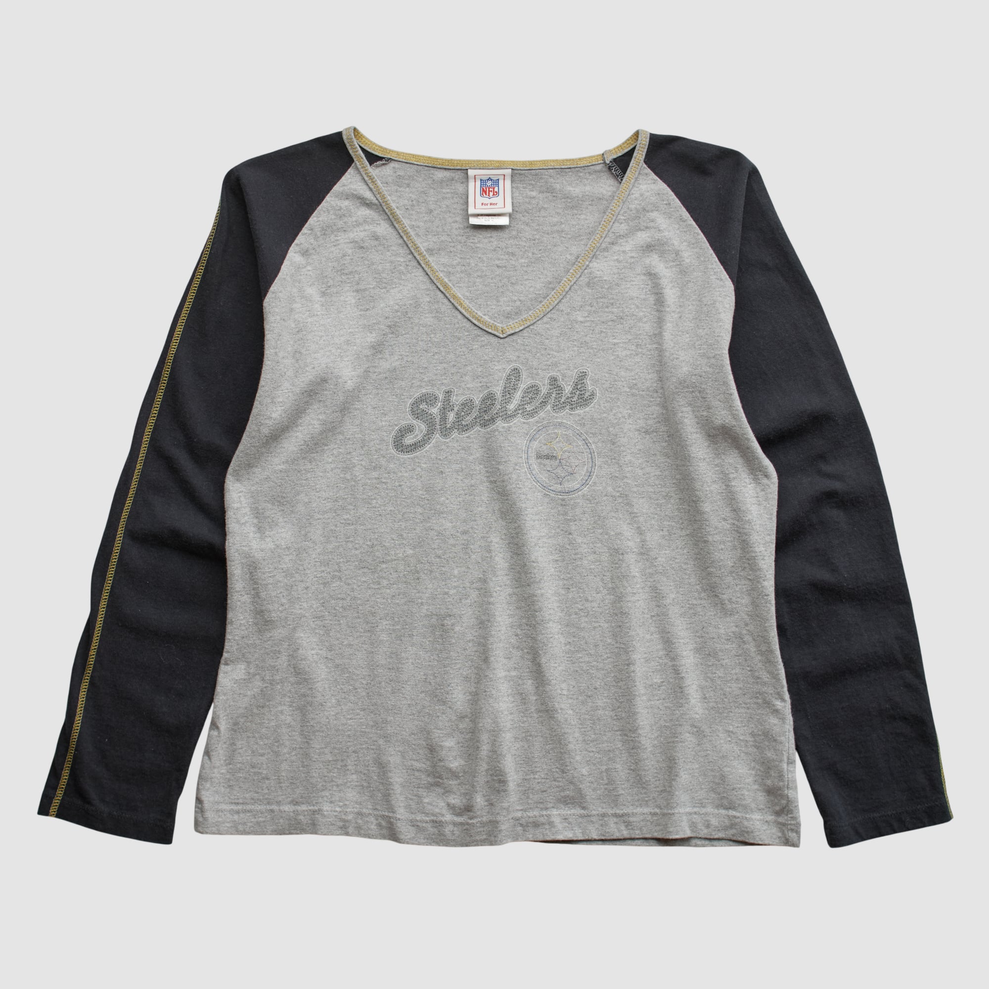 Pittsburgh Steelers NFL 2000s Long Sleeve T-shirt - Heather Gray - M