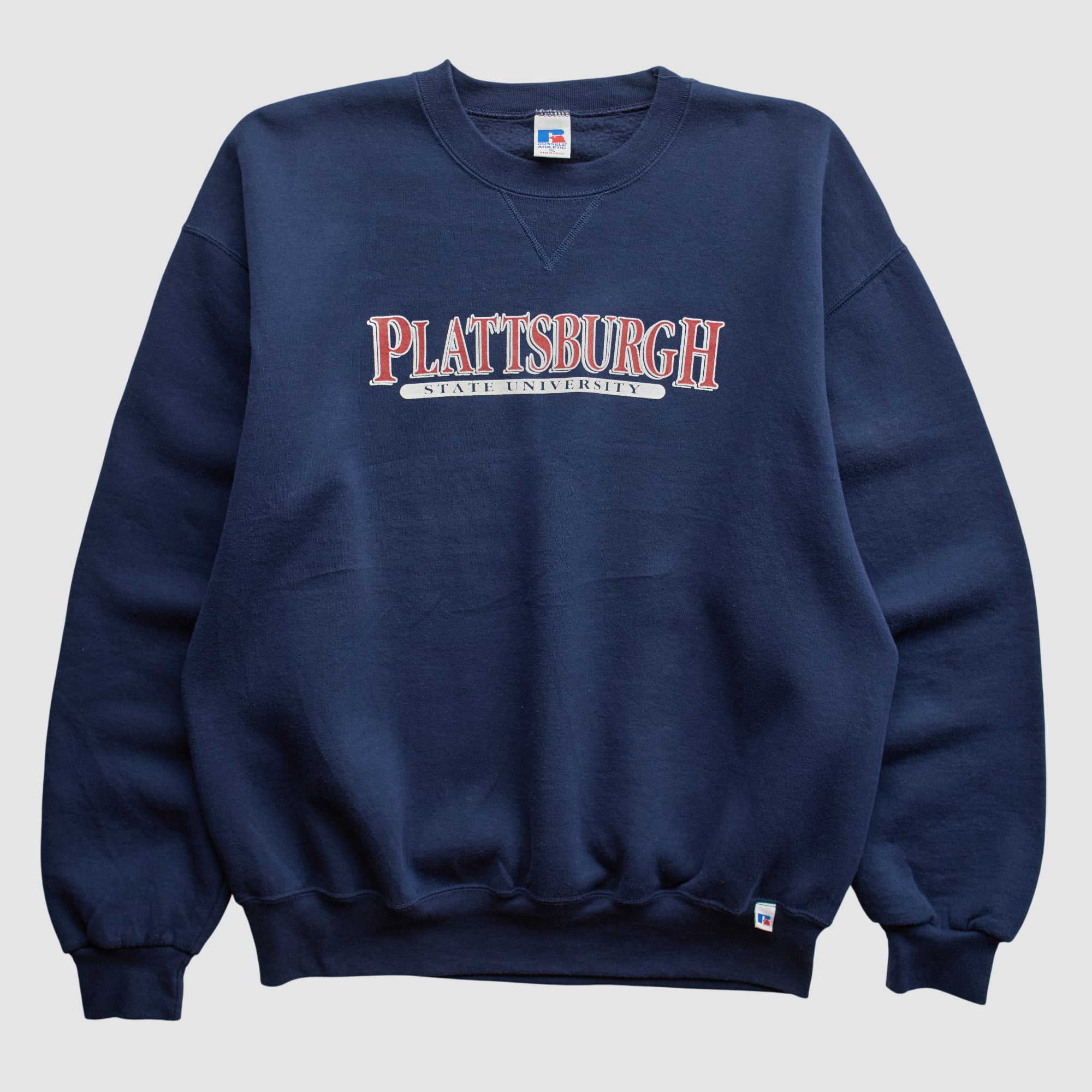 Plattsburgh State Cardinals Russell 2000s Pullover Sweatshirt - Navy - L